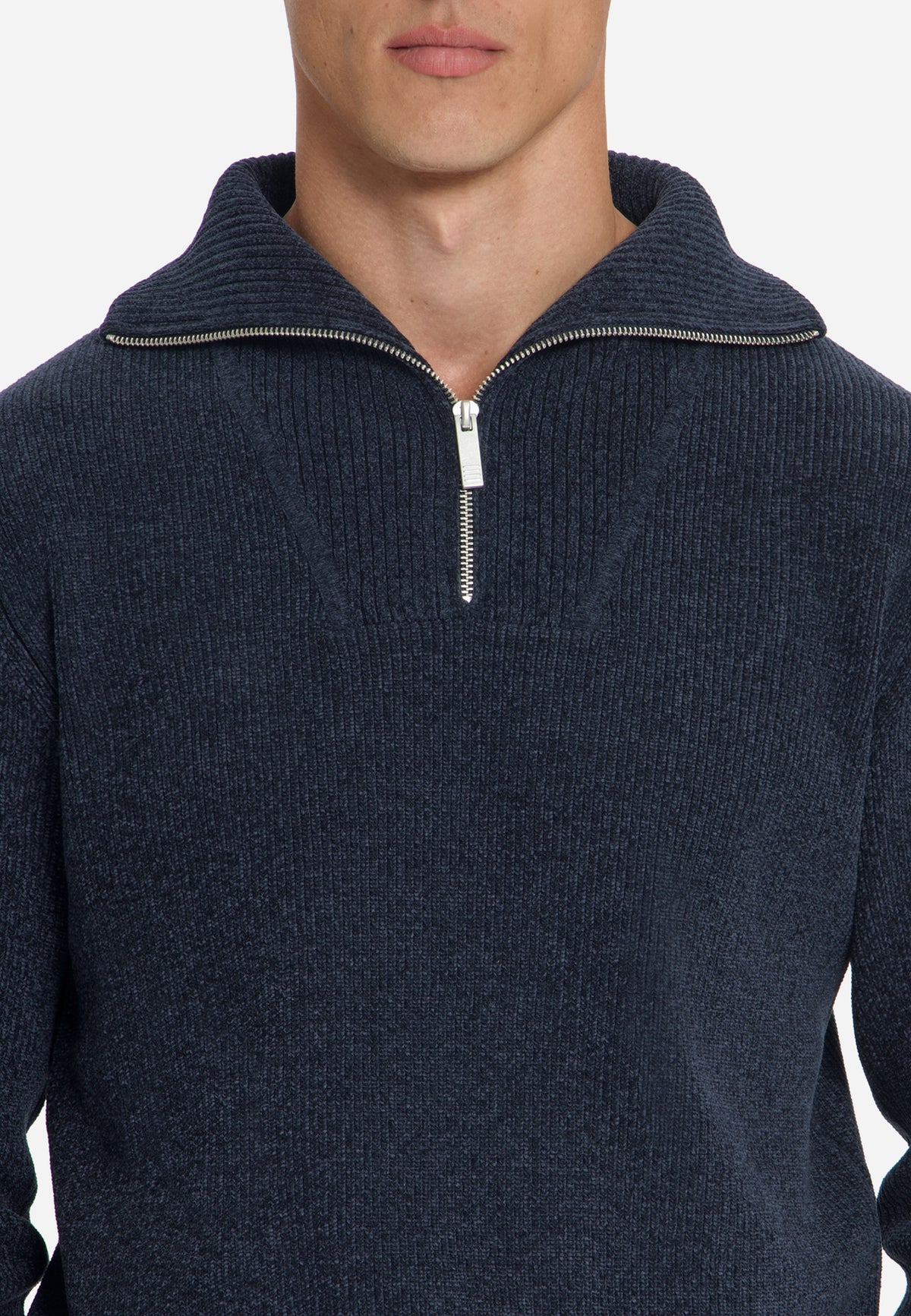 Weicher Half-Zip-Pullover | Dark Night