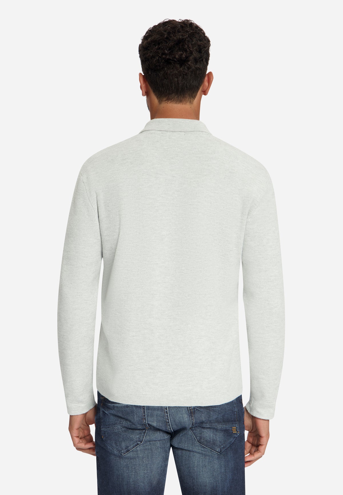 Strickjacke mit Reißverschluss | Light Grey Melange