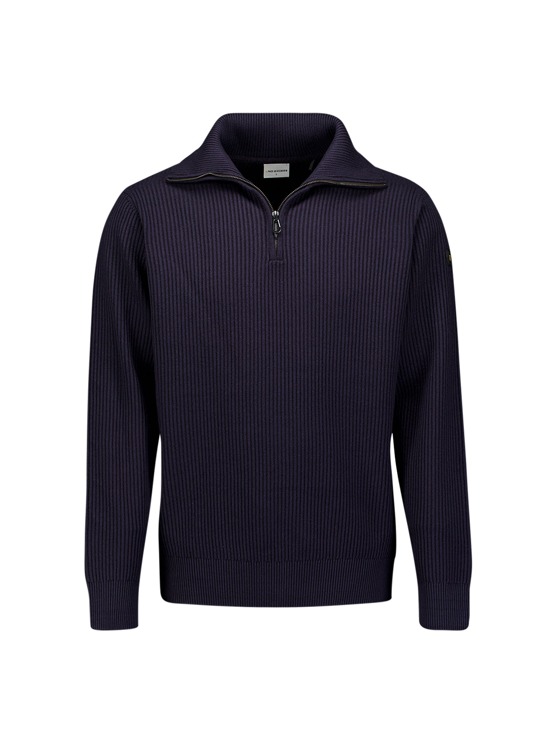 Gerippter Half-Zip-Pullover | Dark Night