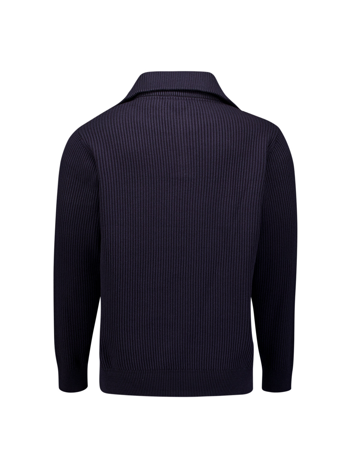 Gerippter Half-Zip-Pullover | Dark Night