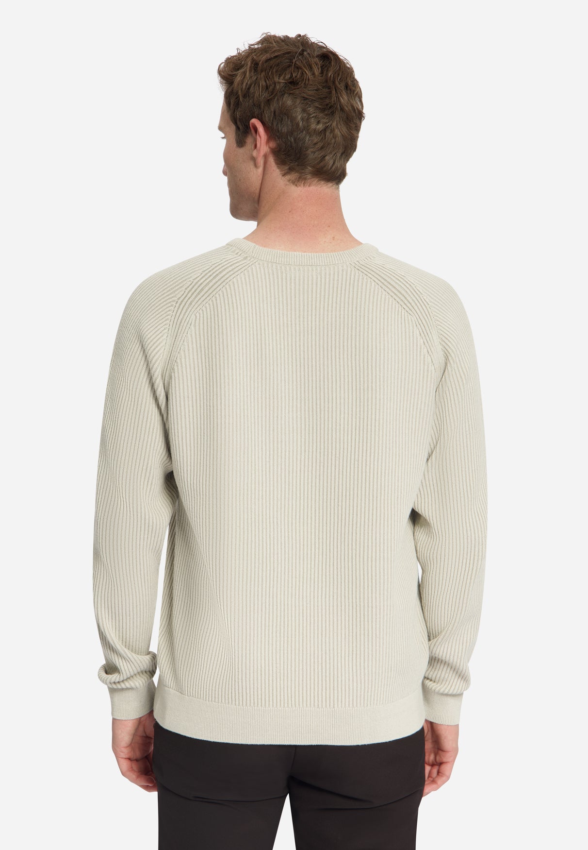 Pullover Crewneck Tuck Stitch | Stone