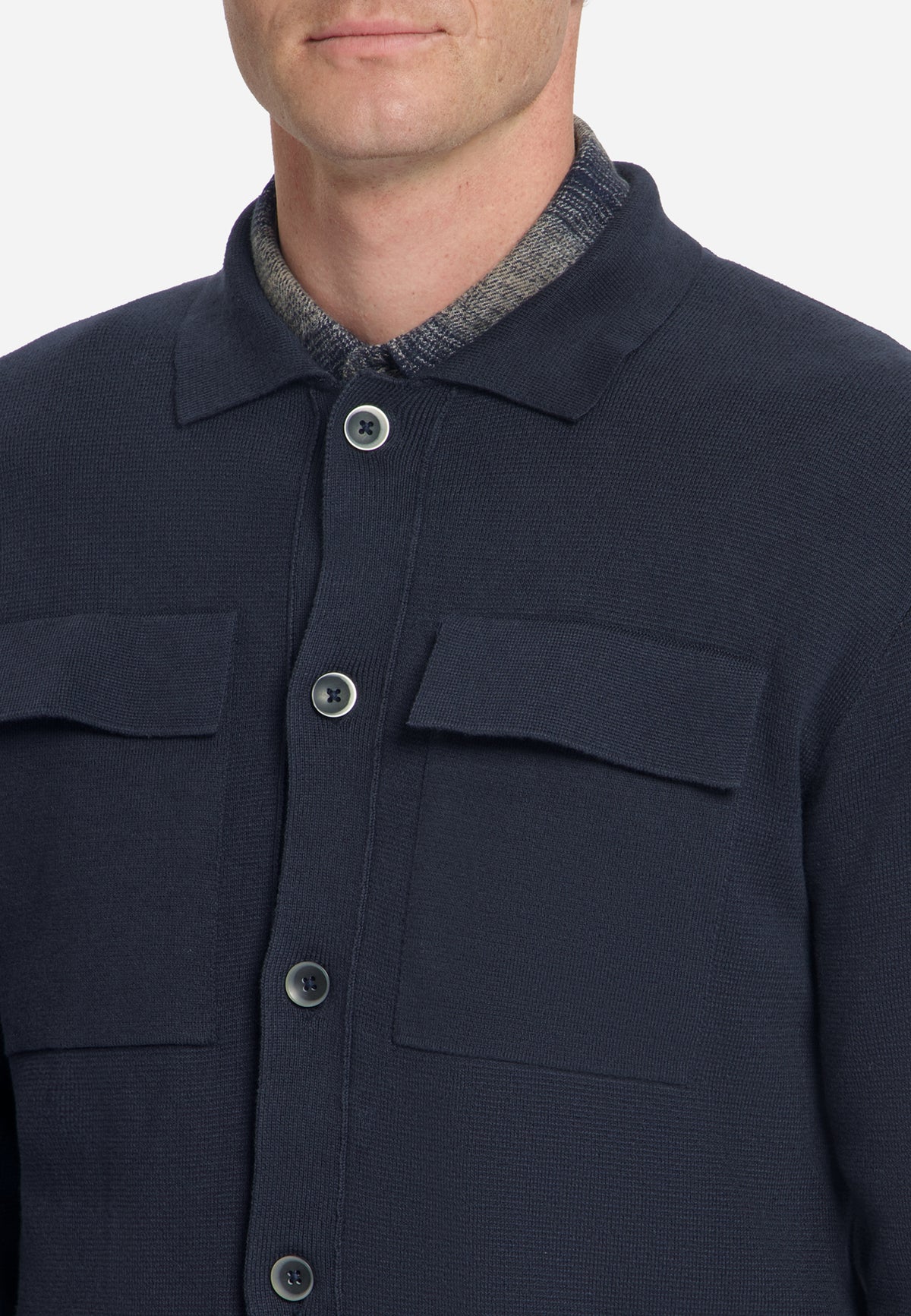 Gestricktes Overshirt | Dark Night