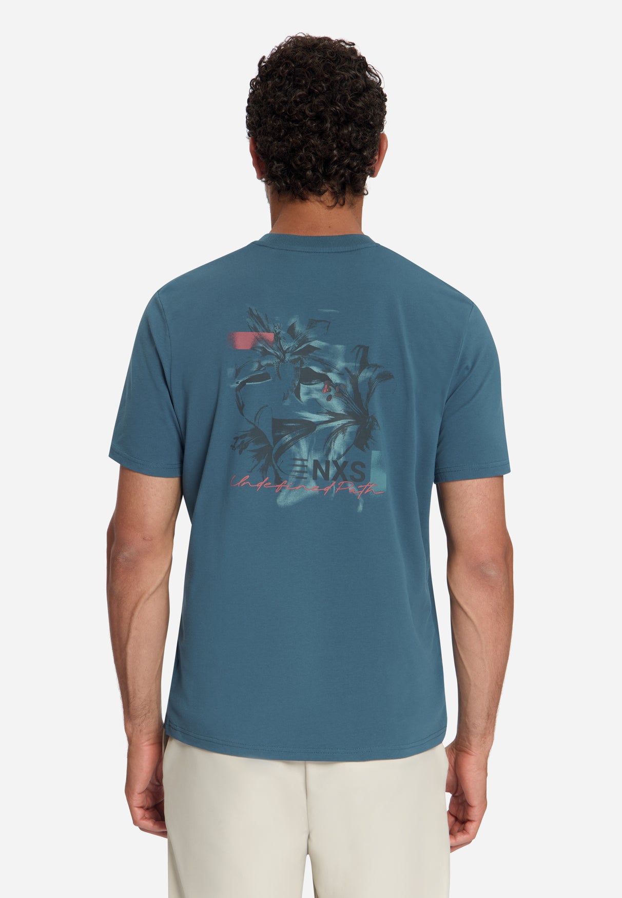 T-Shirt Mit Rückenprint | Shadow Blue