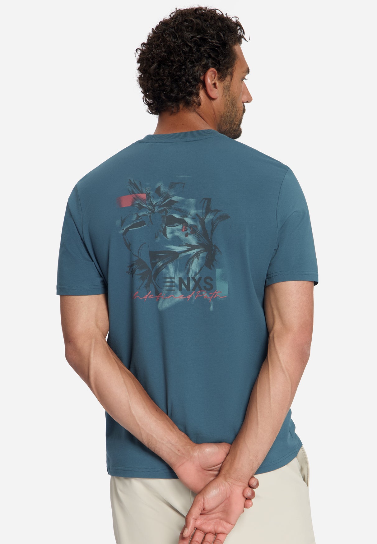 T-Shirt Mit Rückenprint | Shadow Blue