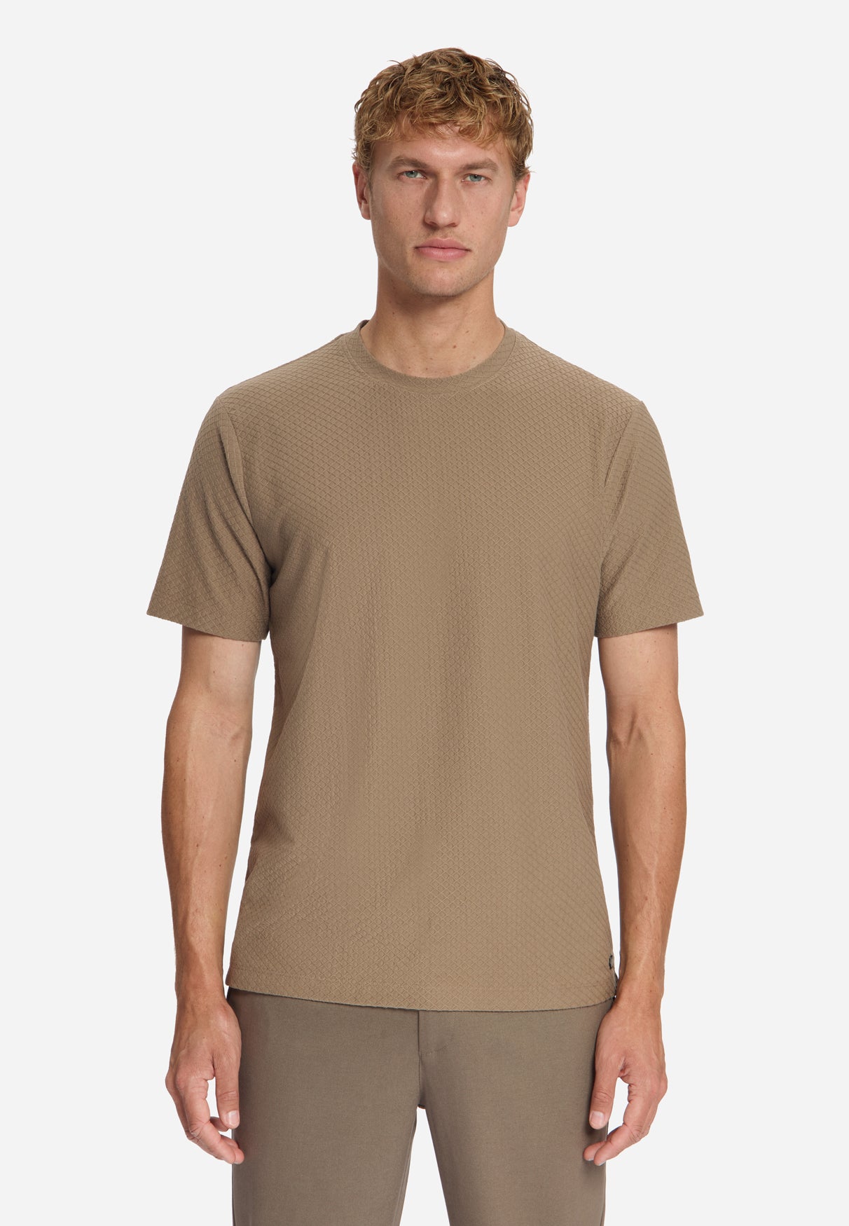 Strukturiertes T-Shirt | Light Brown