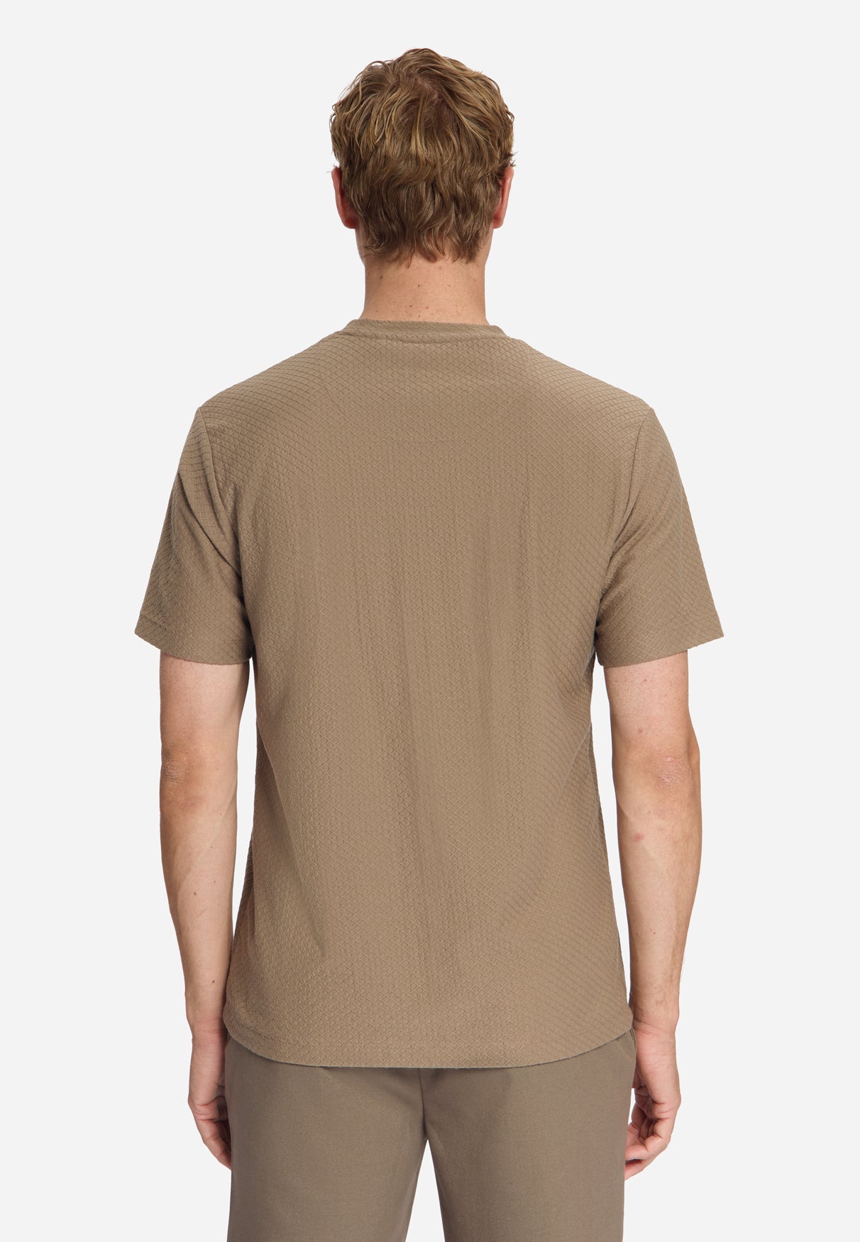 Strukturiertes T-Shirt | Light Brown