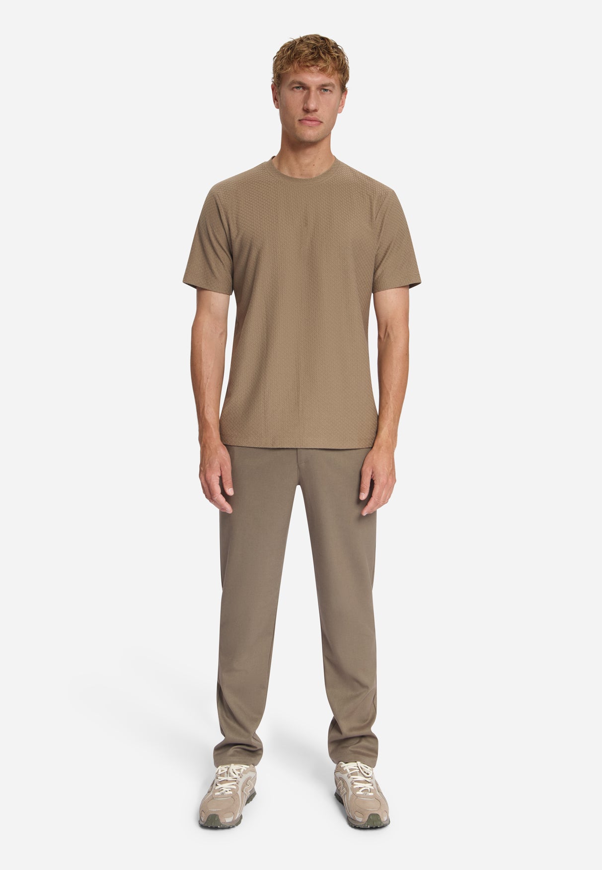 Strukturiertes T-Shirt | Light Brown