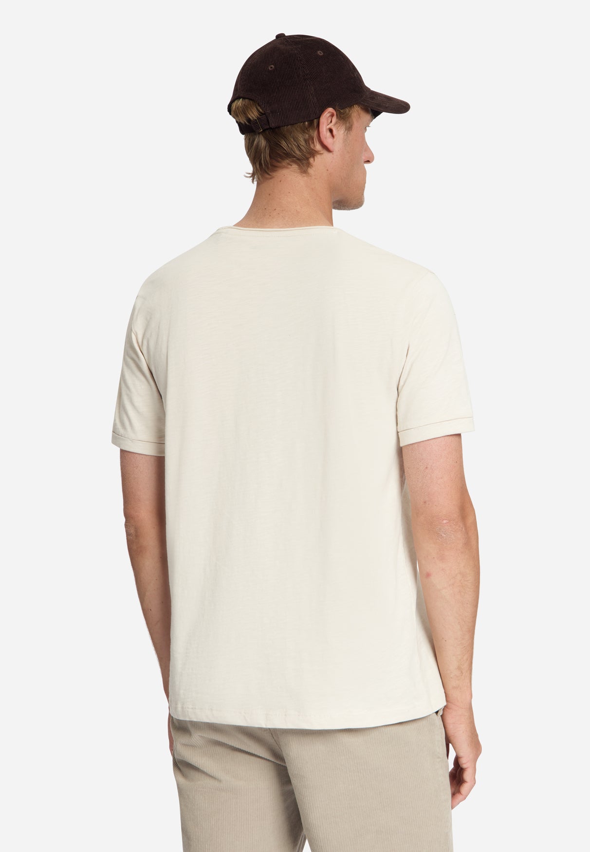 Slub T-Shirt aus Baumwolle | Stone