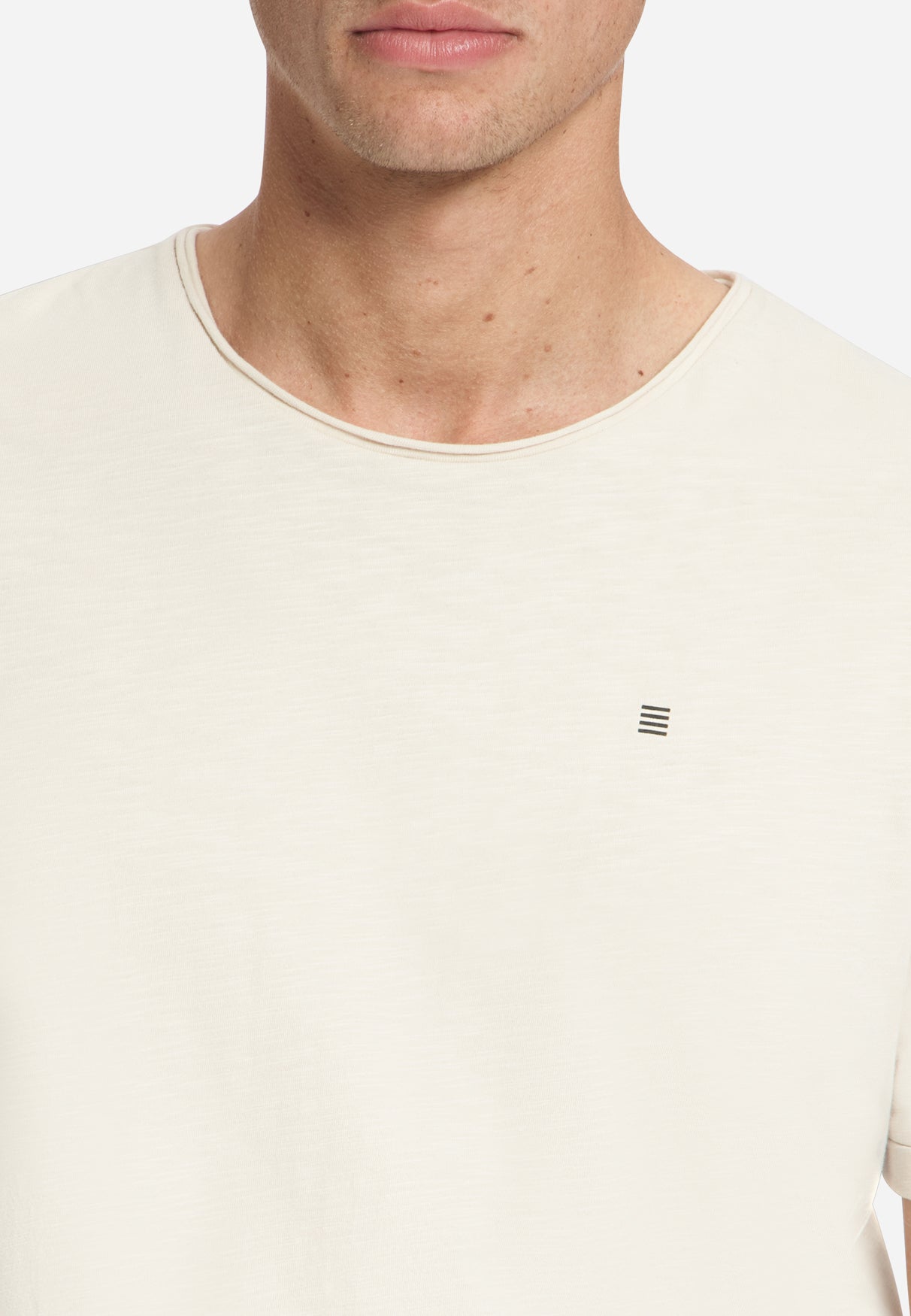 Slub T-Shirt aus Baumwolle | Stone