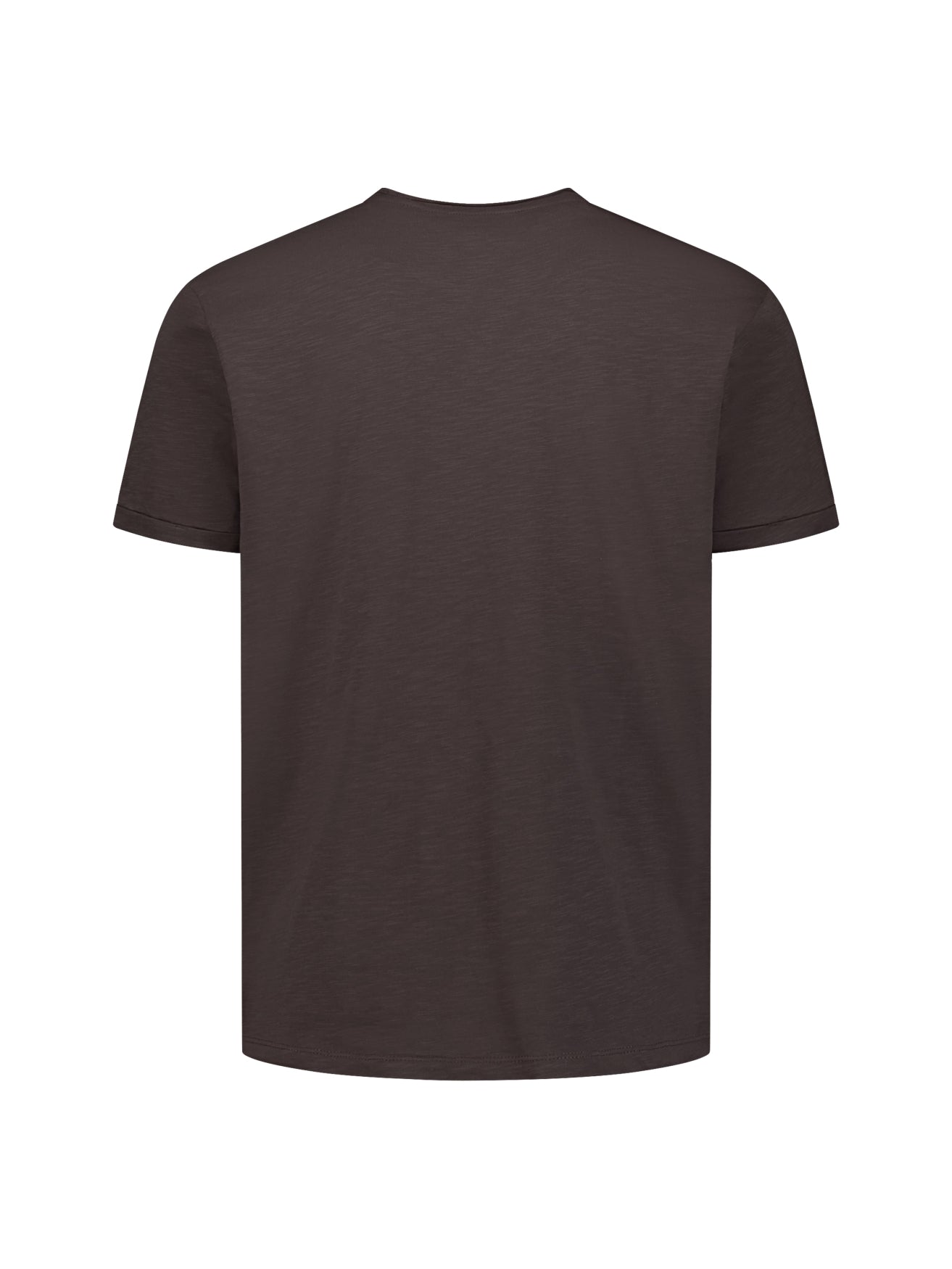 T-Shirt aus Baumwolle mit Slub-Struktur | Dunkelbraun