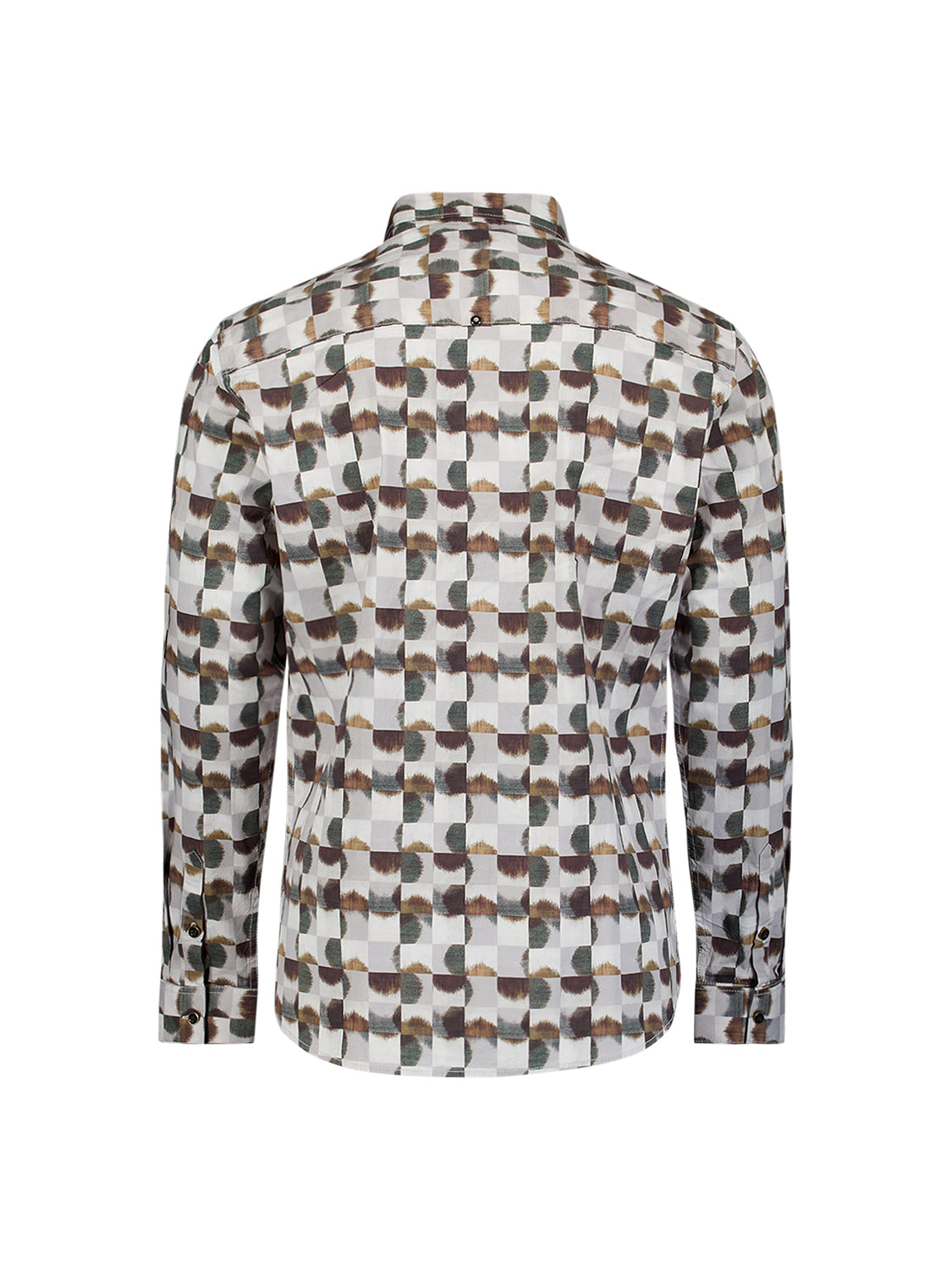 Stretchhemd mit Print | Caramel