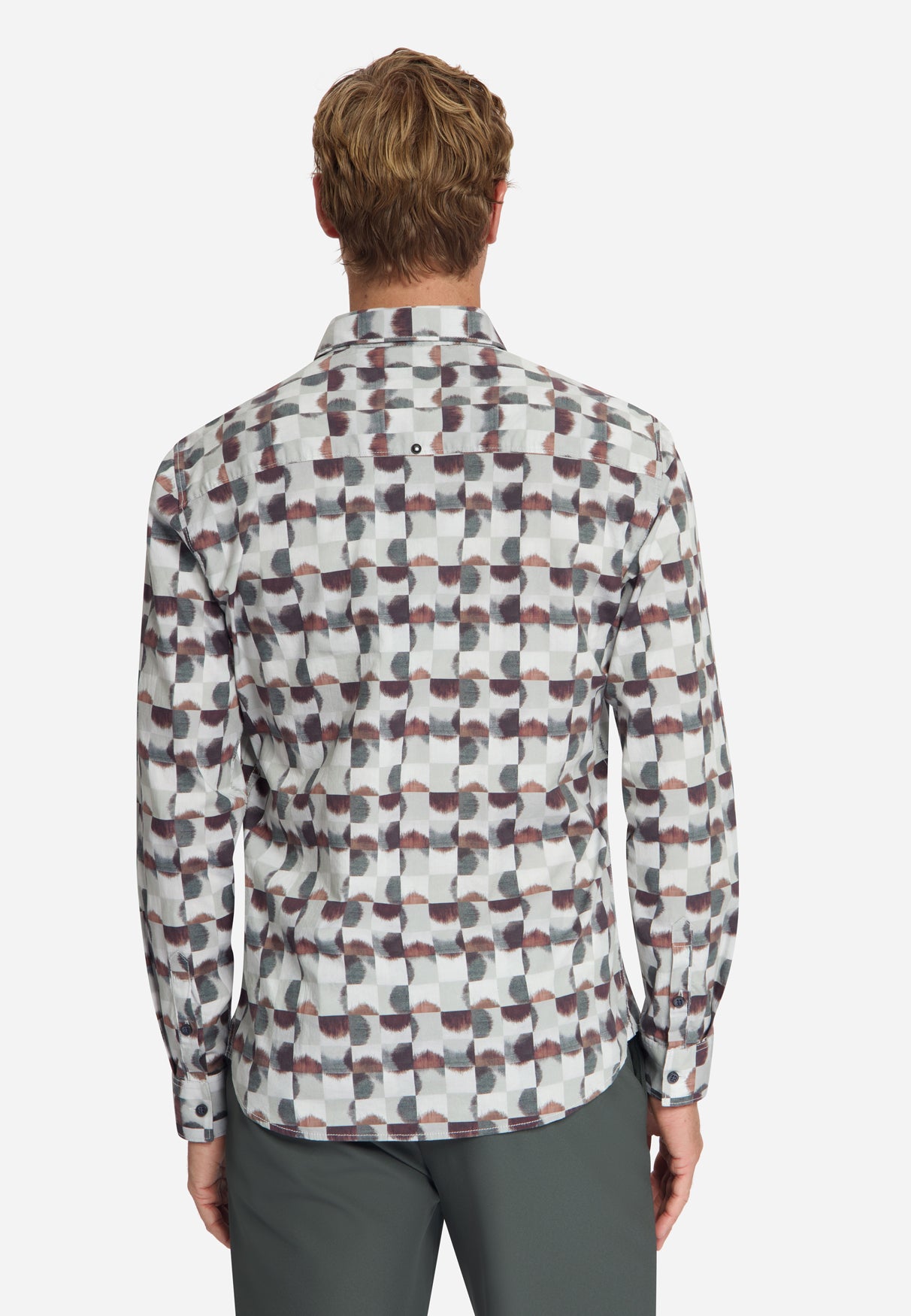 Printed Stretch Shirt | Cayenne