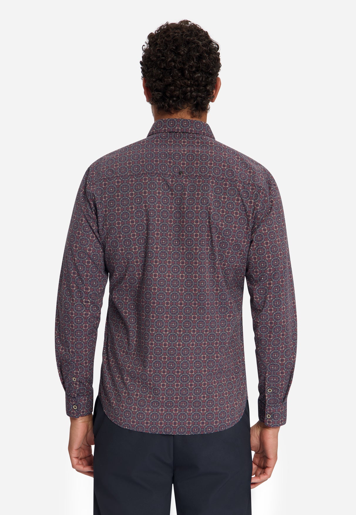 Geometrisch Gemustertes Stretch-Hemd | Cayenne