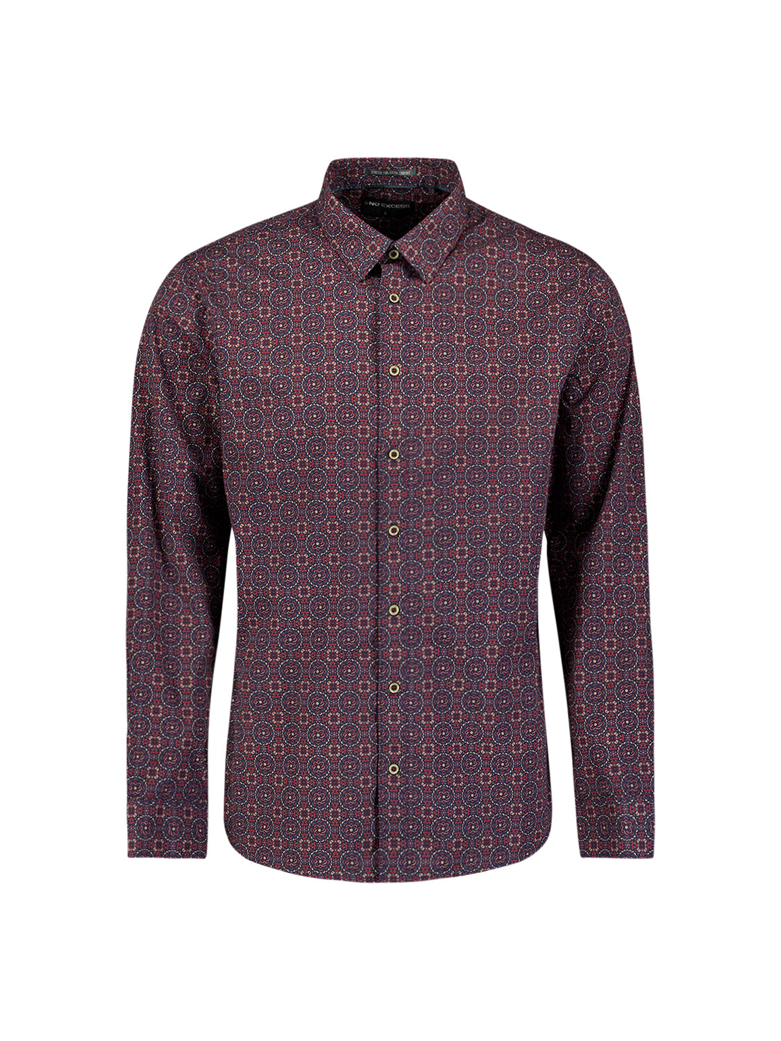 Geometrisch Gemustertes Stretch-Hemd | Cayenne