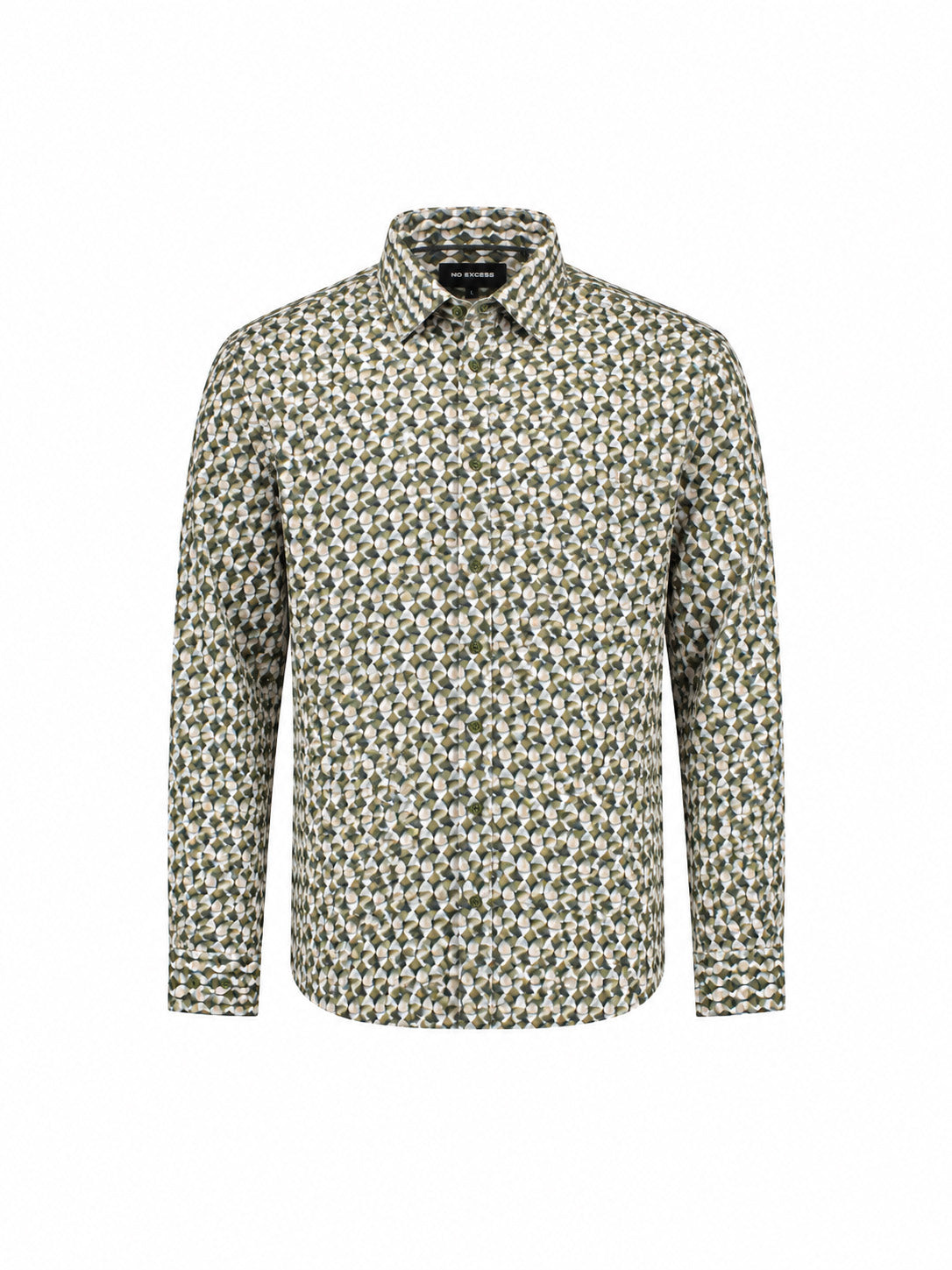 Stretch Allover Print Shirt | Moss