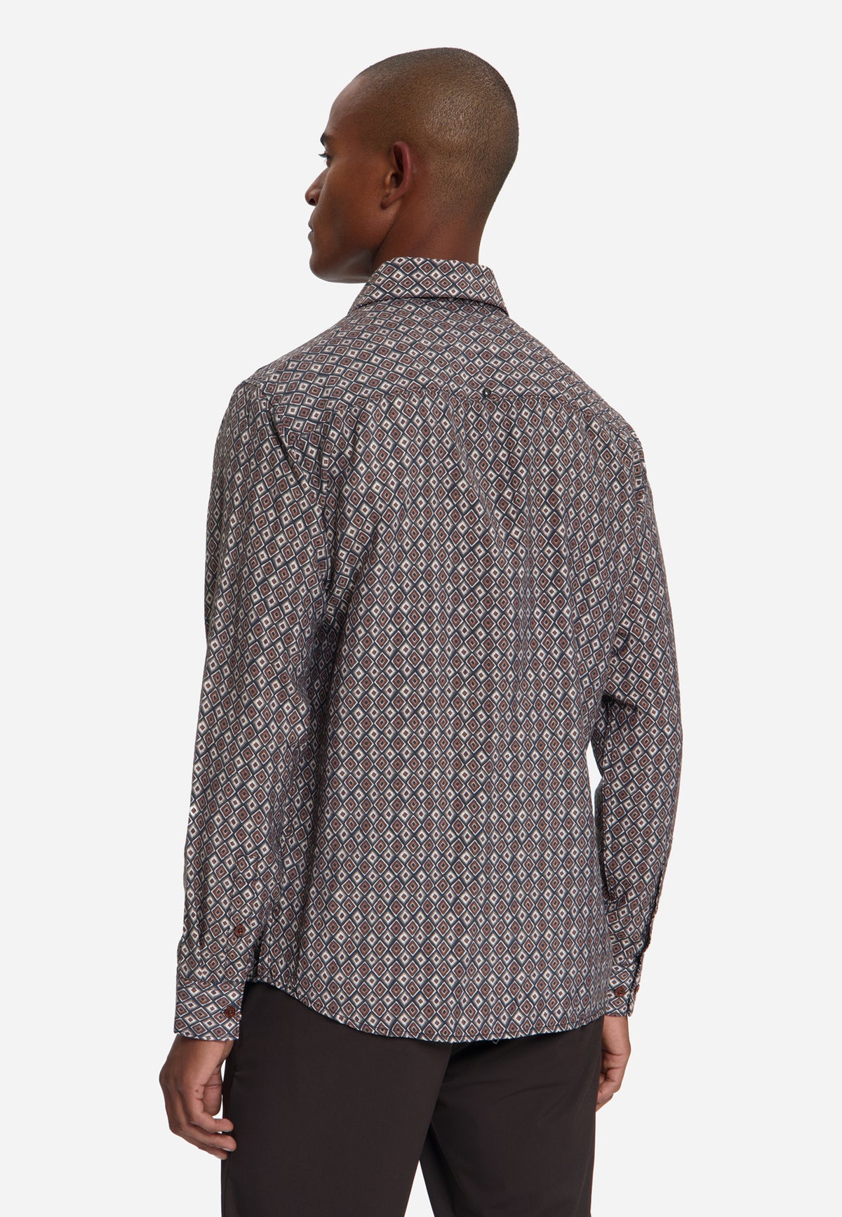 Hemd mit Allover-Print | Light Brown