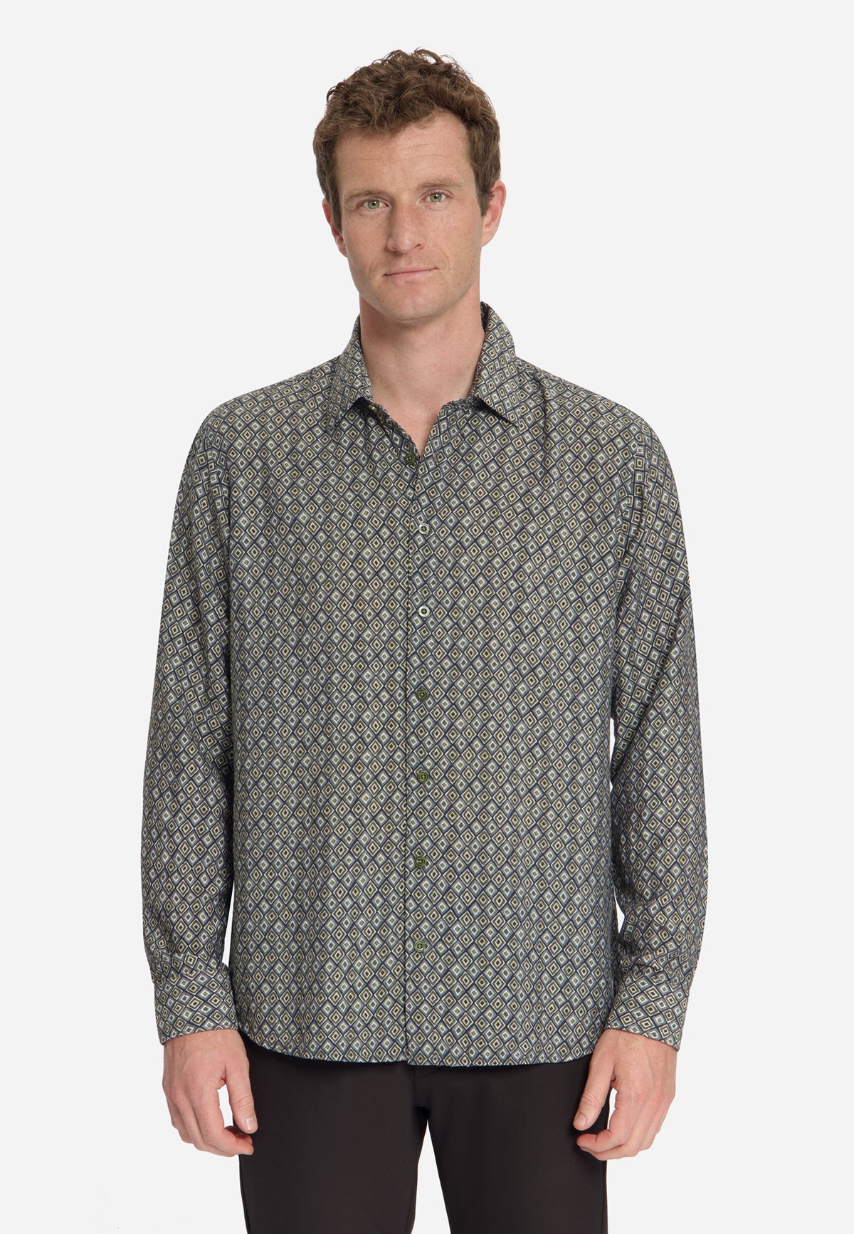 Hemd mit Allover-Print | Moss