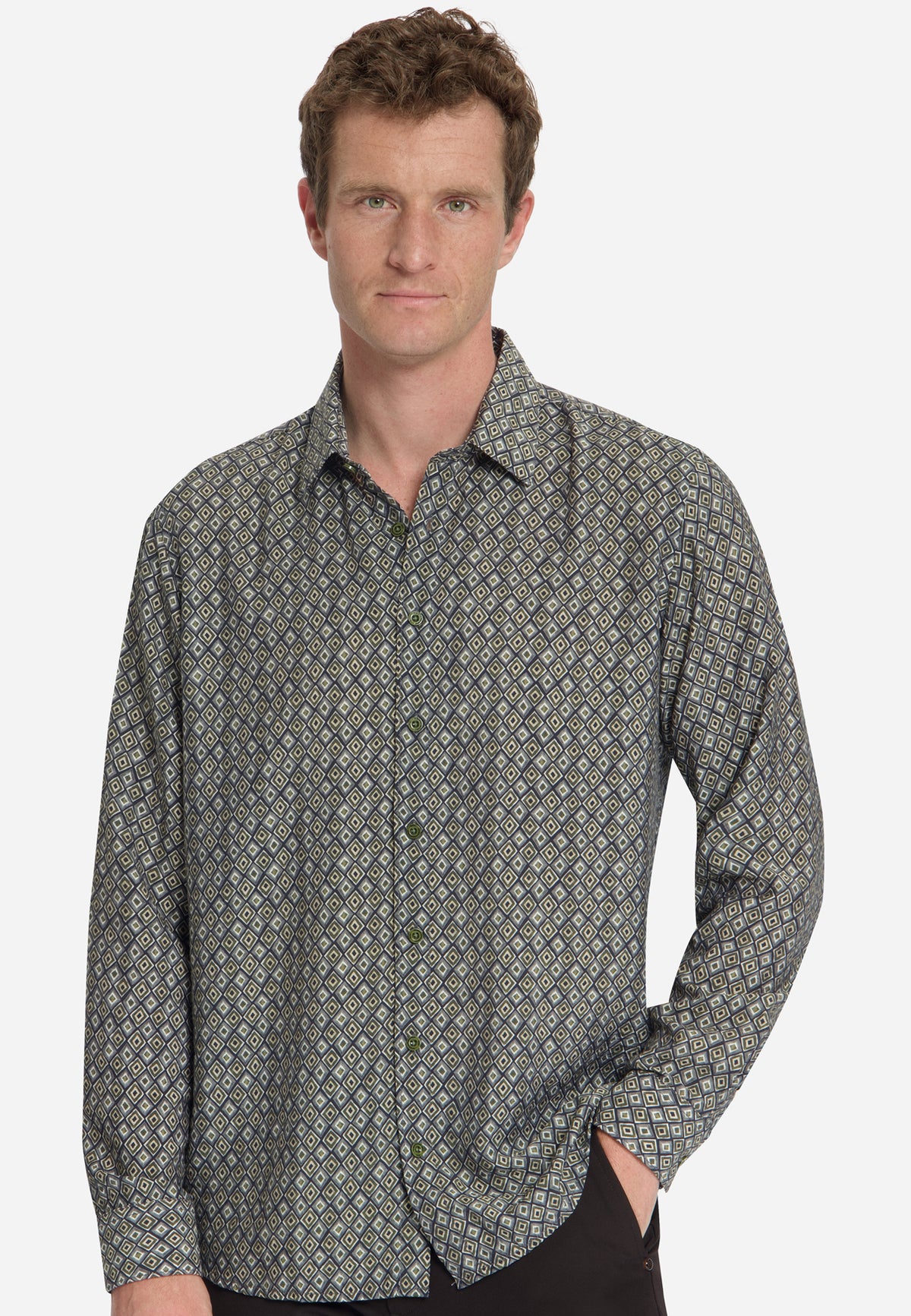 Hemd mit Allover-Print | Moss