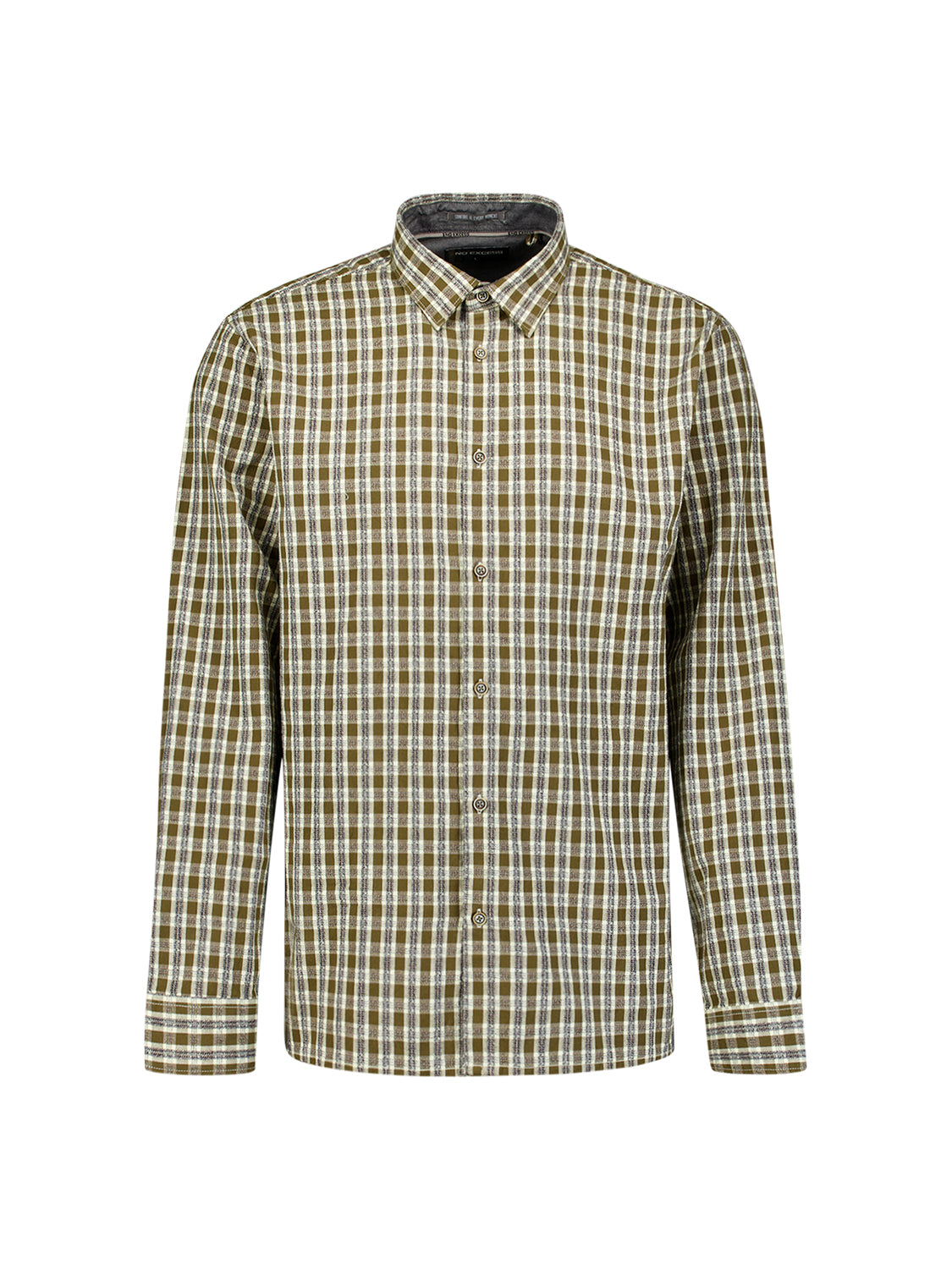 Checked Structured Shirt | Moss