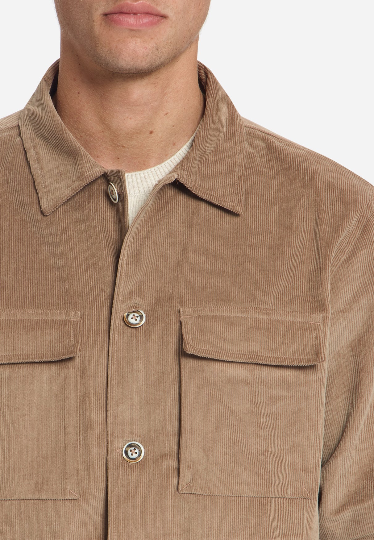 Corduroy Overshirt | Light Brown