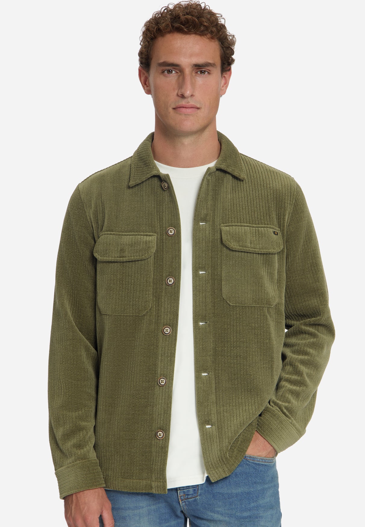 Stretch-Cord-Overshirt | Army