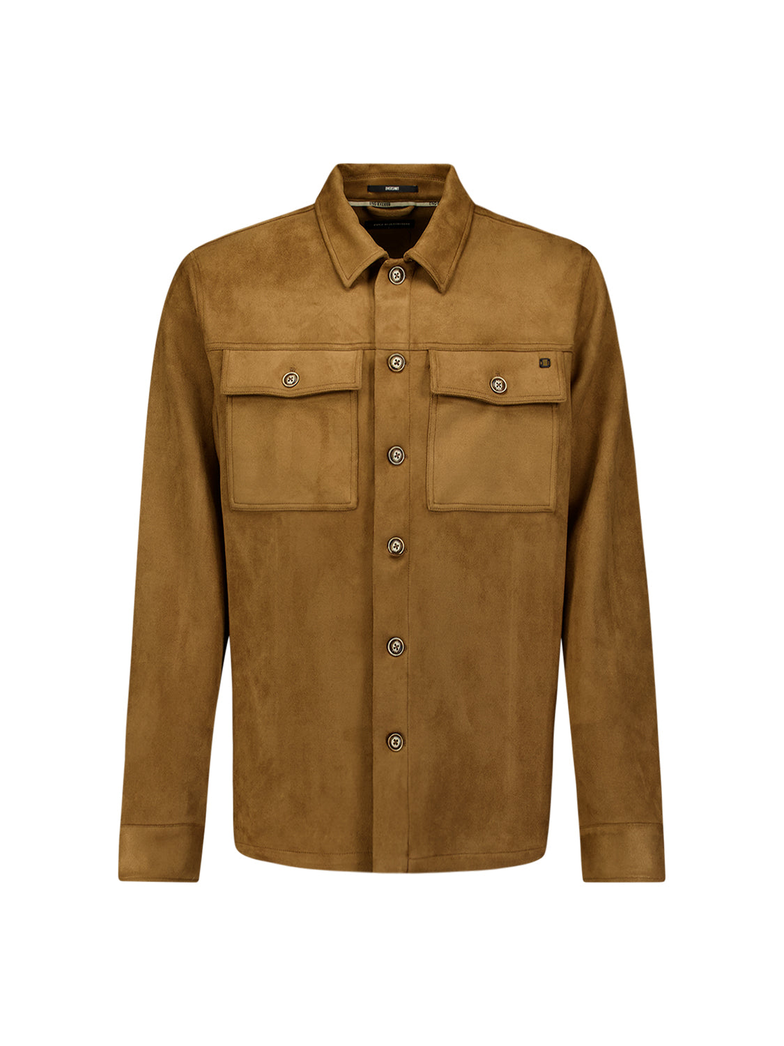 Suede Look Overshirt | Caramel