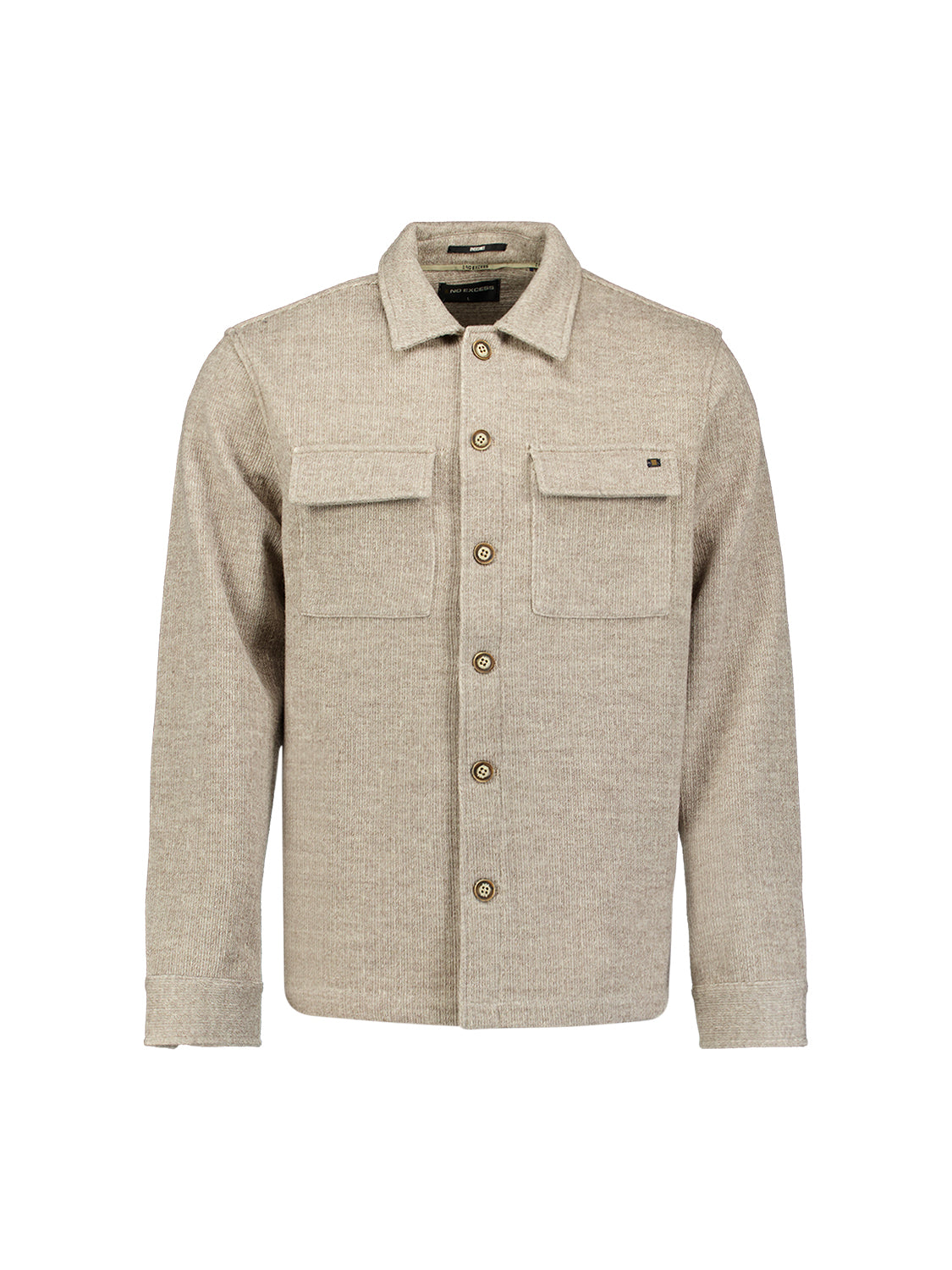 Wool Look Overshirt | Cement