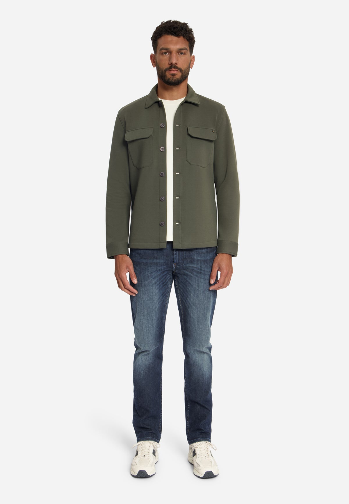 Piqué-Sweat-Overshirt | Army