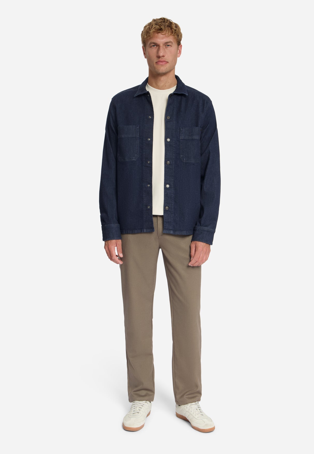 Denim Stretch-Overshirt | Rinse Denim