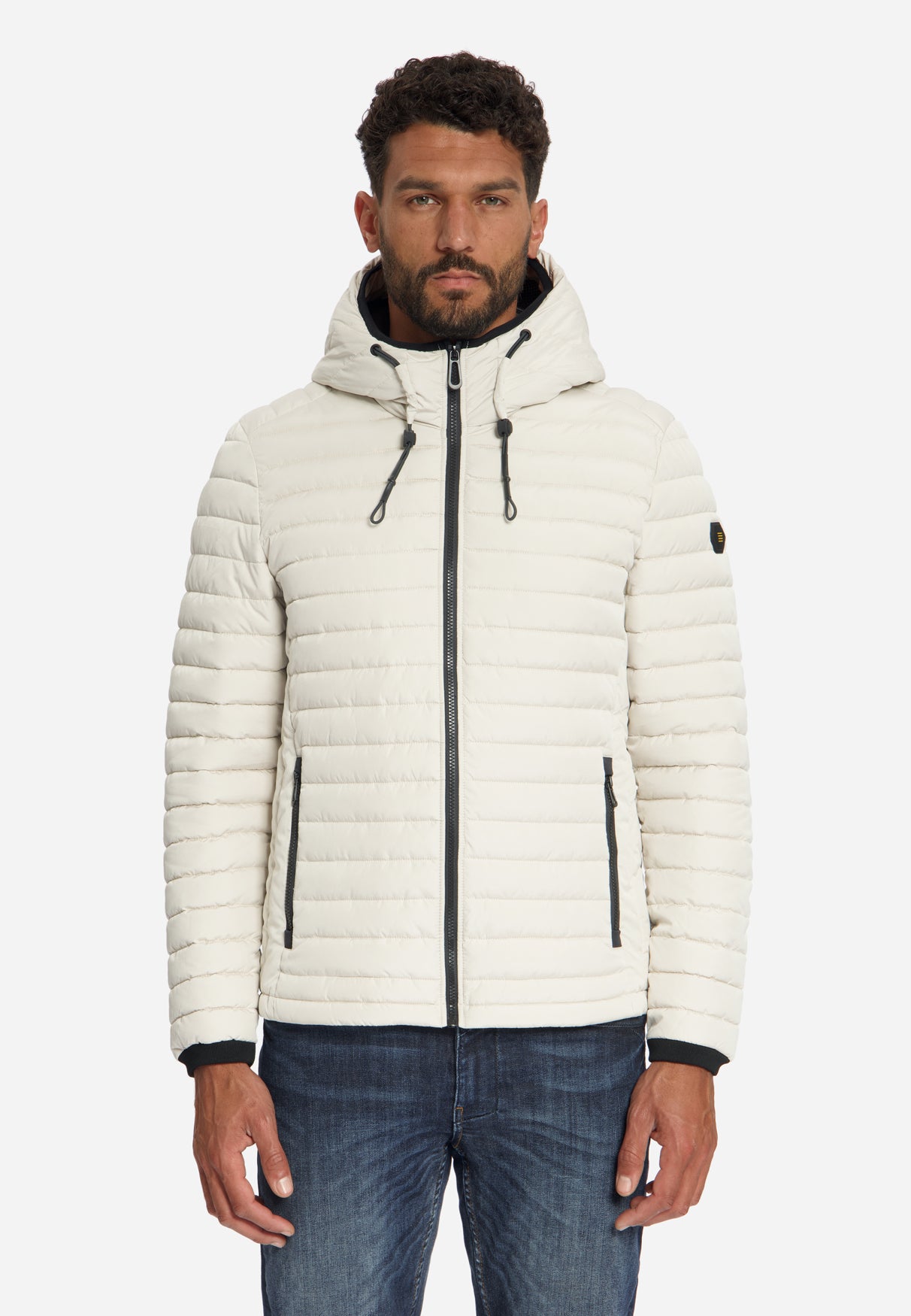 Hooded Padded Jacket | Stone