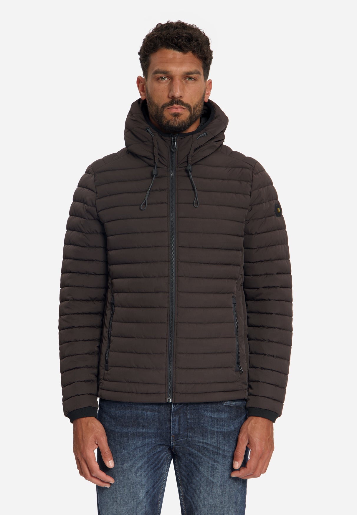 Leicht Gepolsterte Jacke Mit Kapuze | Dark Brown