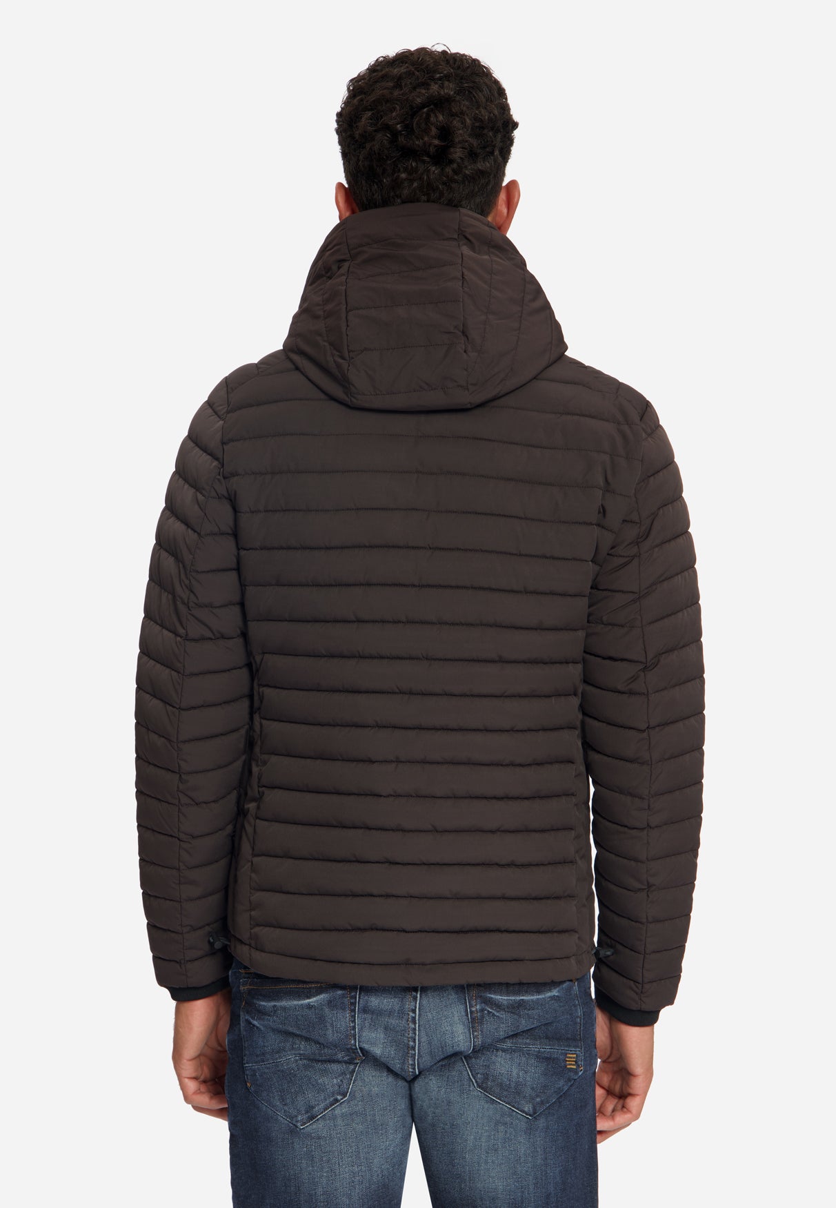 Leicht Gepolsterte Jacke Mit Kapuze | Dark Brown