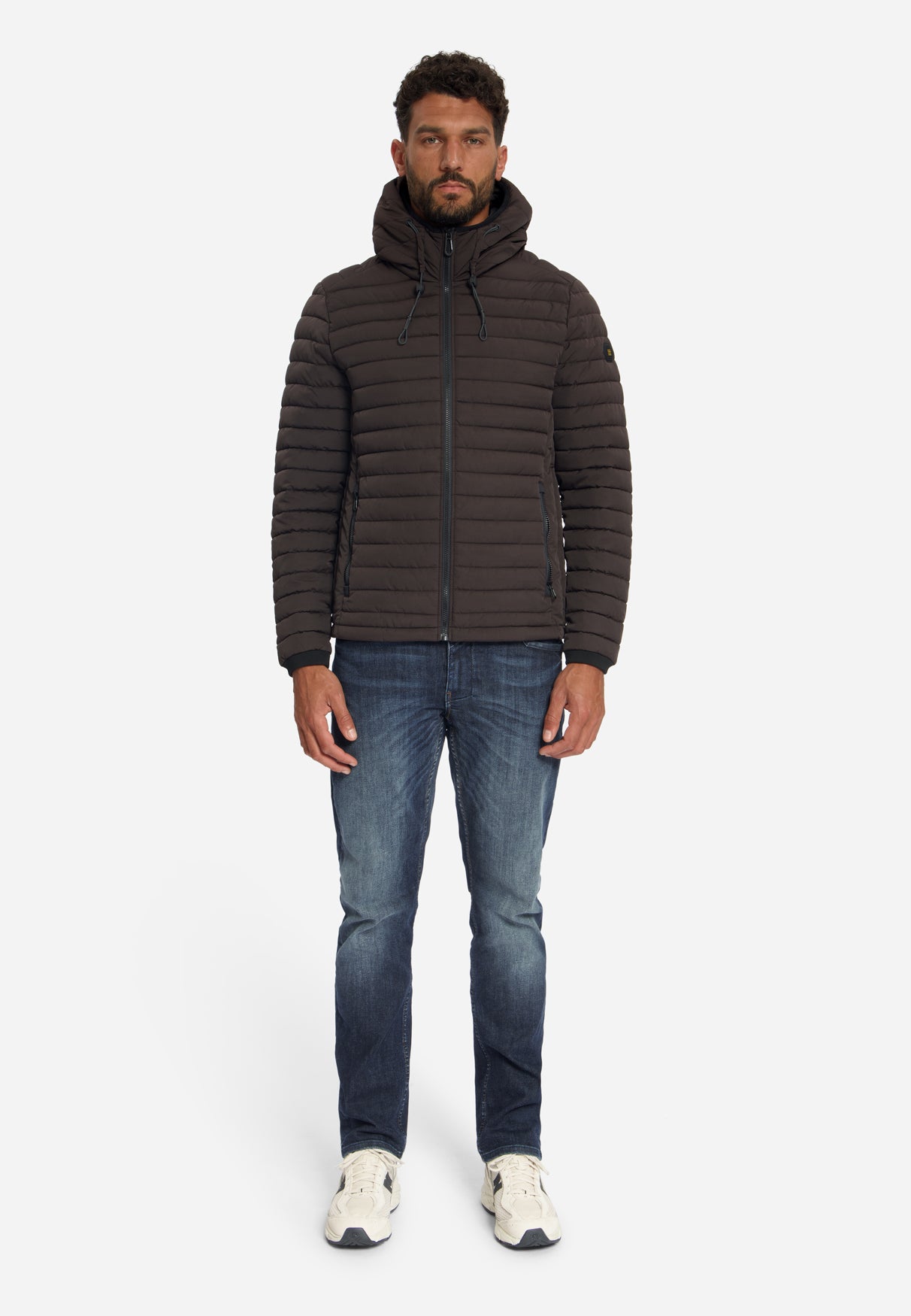 Leicht Gepolsterte Jacke Mit Kapuze | Dark Brown