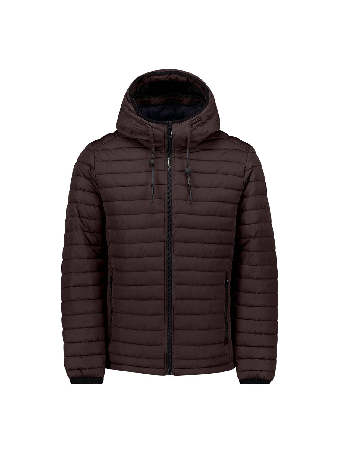 Leicht Gepolsterte Jacke Mit Kapuze | Dark Brown