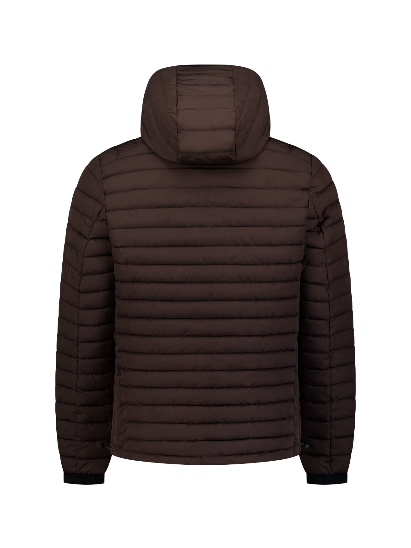 Hooded Padded Jacket | Dark Brown