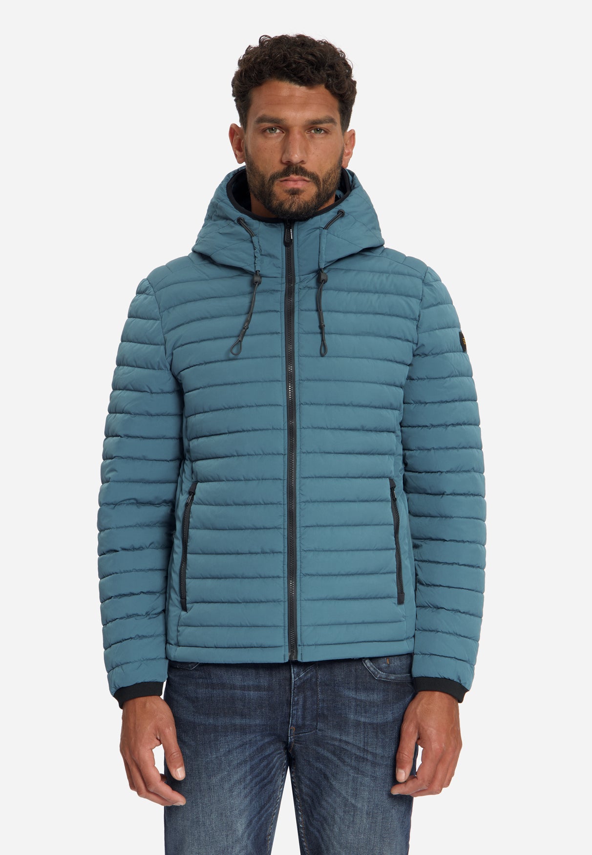 Hooded Padded Jacket | Shadow Blue