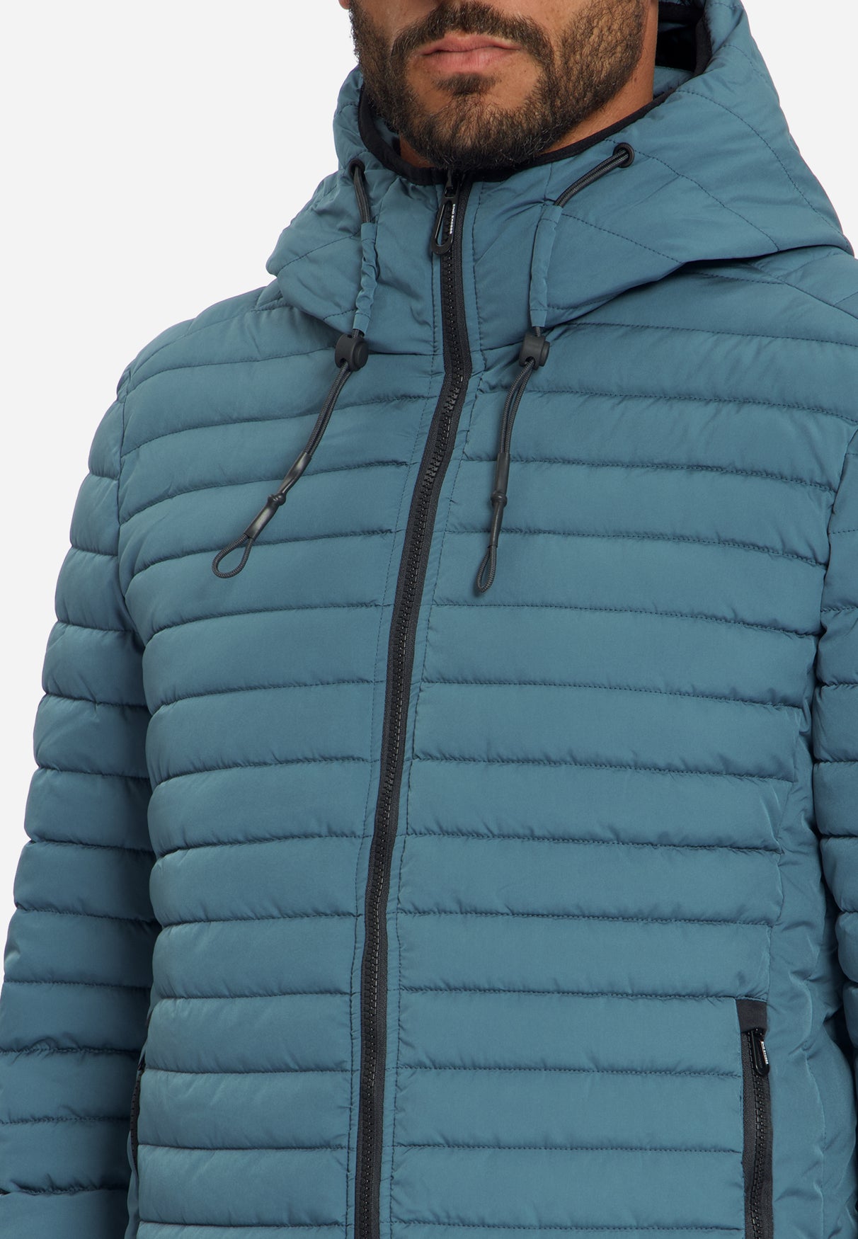 Leicht Gepolsterte Jacke Mit Kapuze | Shadow Blue