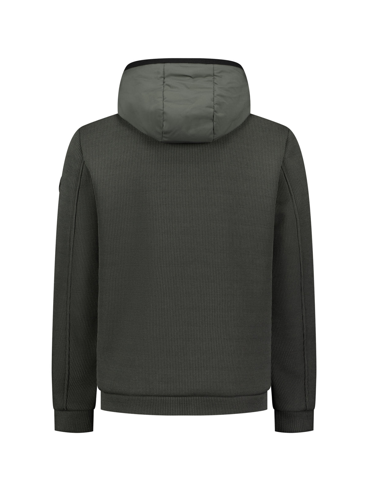 Strickjacke mit leichter Wattierung und Kapuze | Army