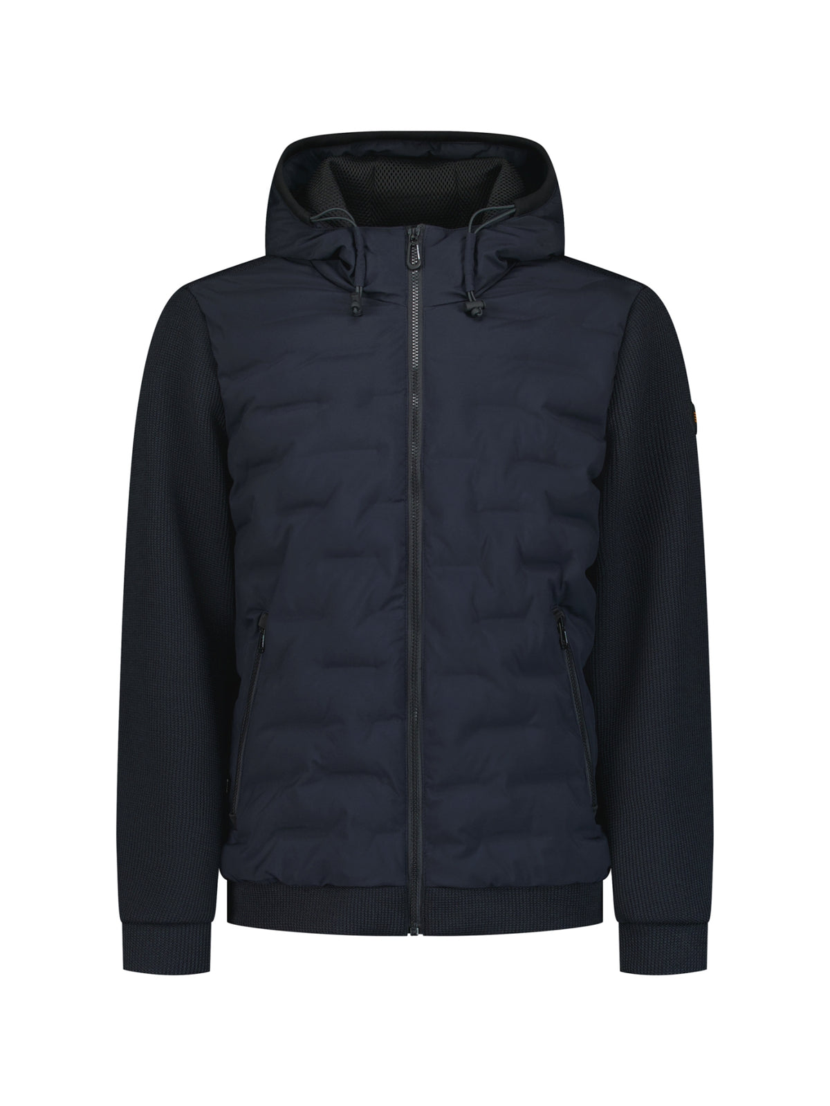 Strickjacke mit leichter Wattierung und Kapuze | Dark Night