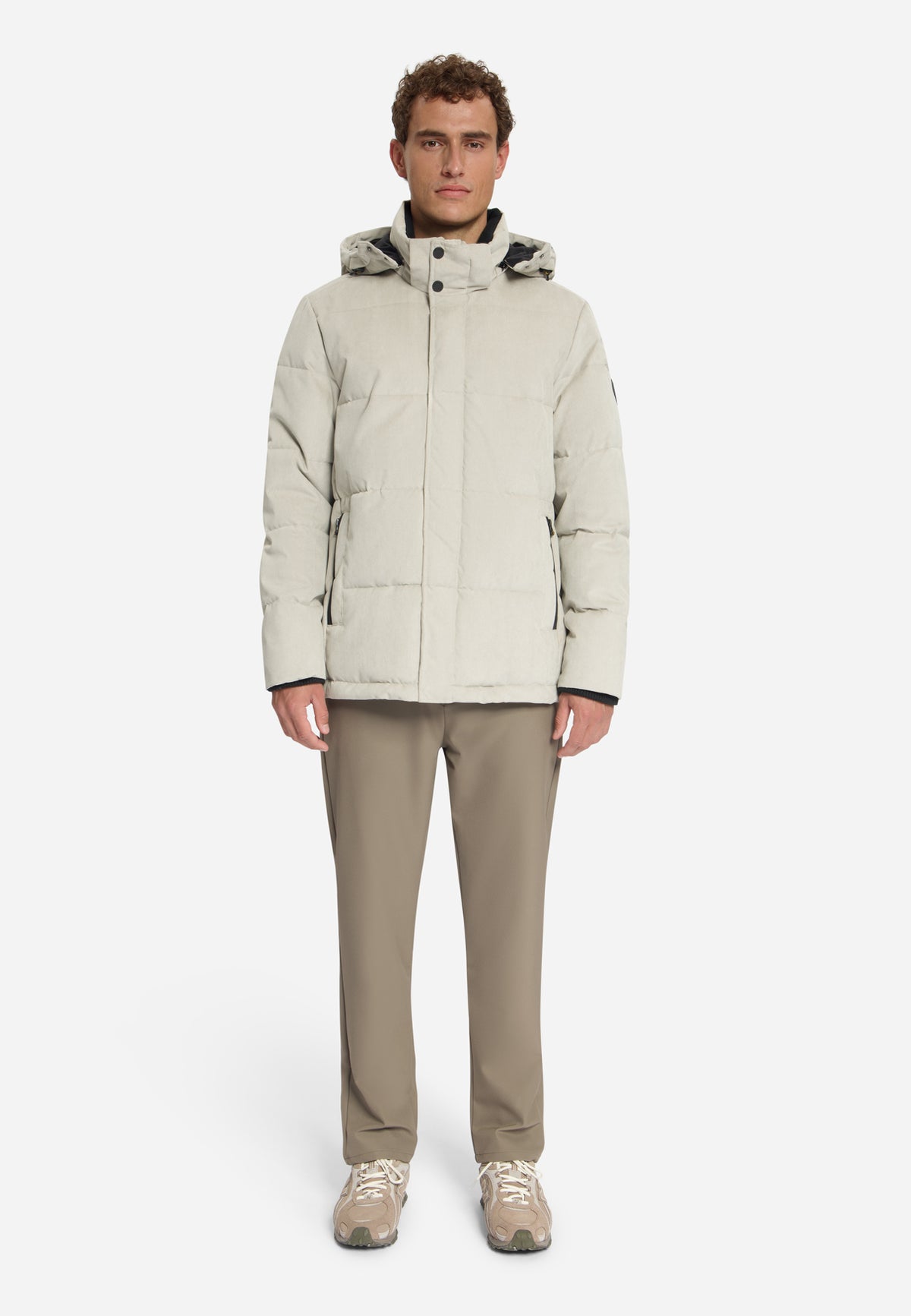 Corduroy Hooded Jacket | Stone