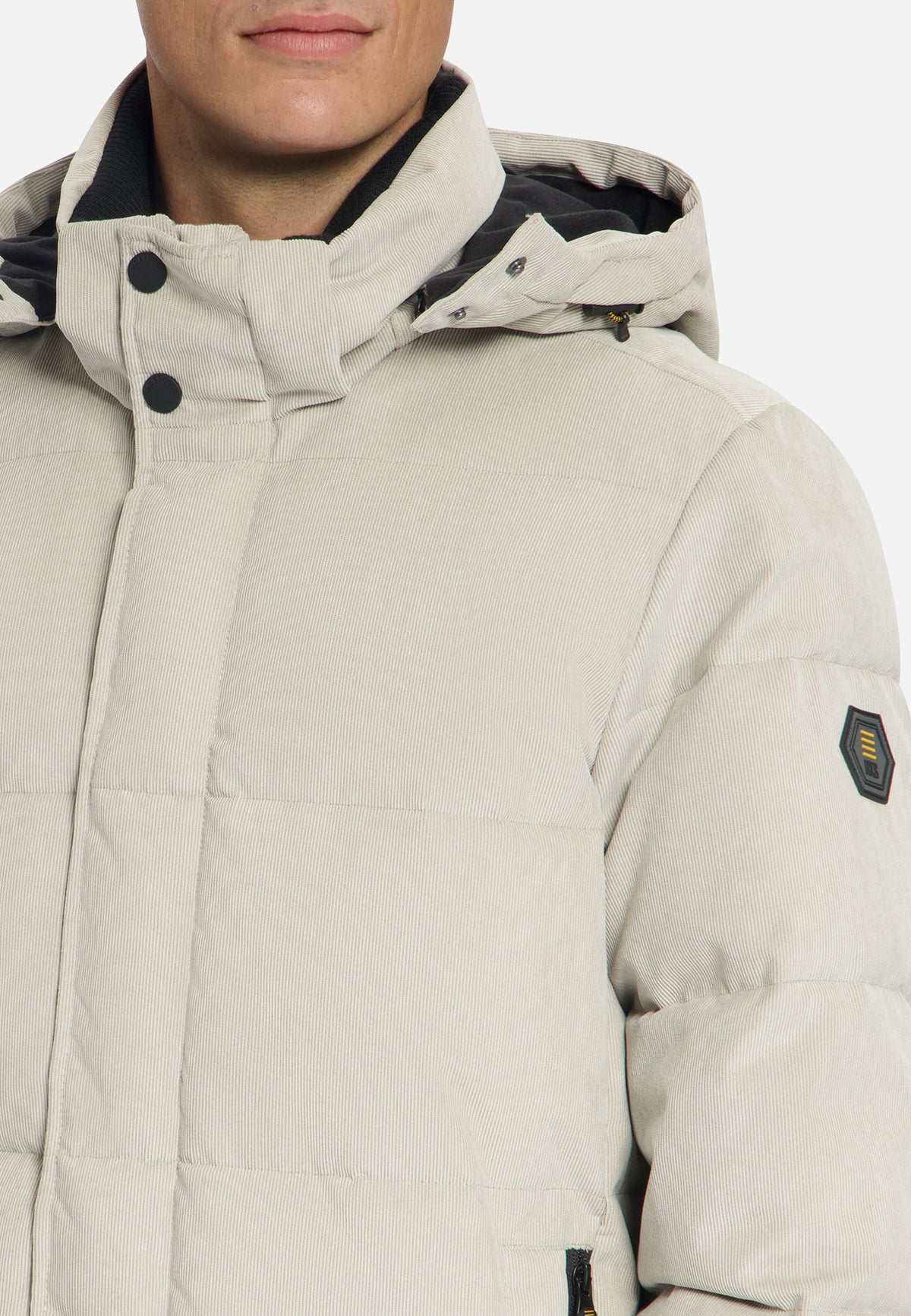 Corduroy Hooded Jacket | Stone