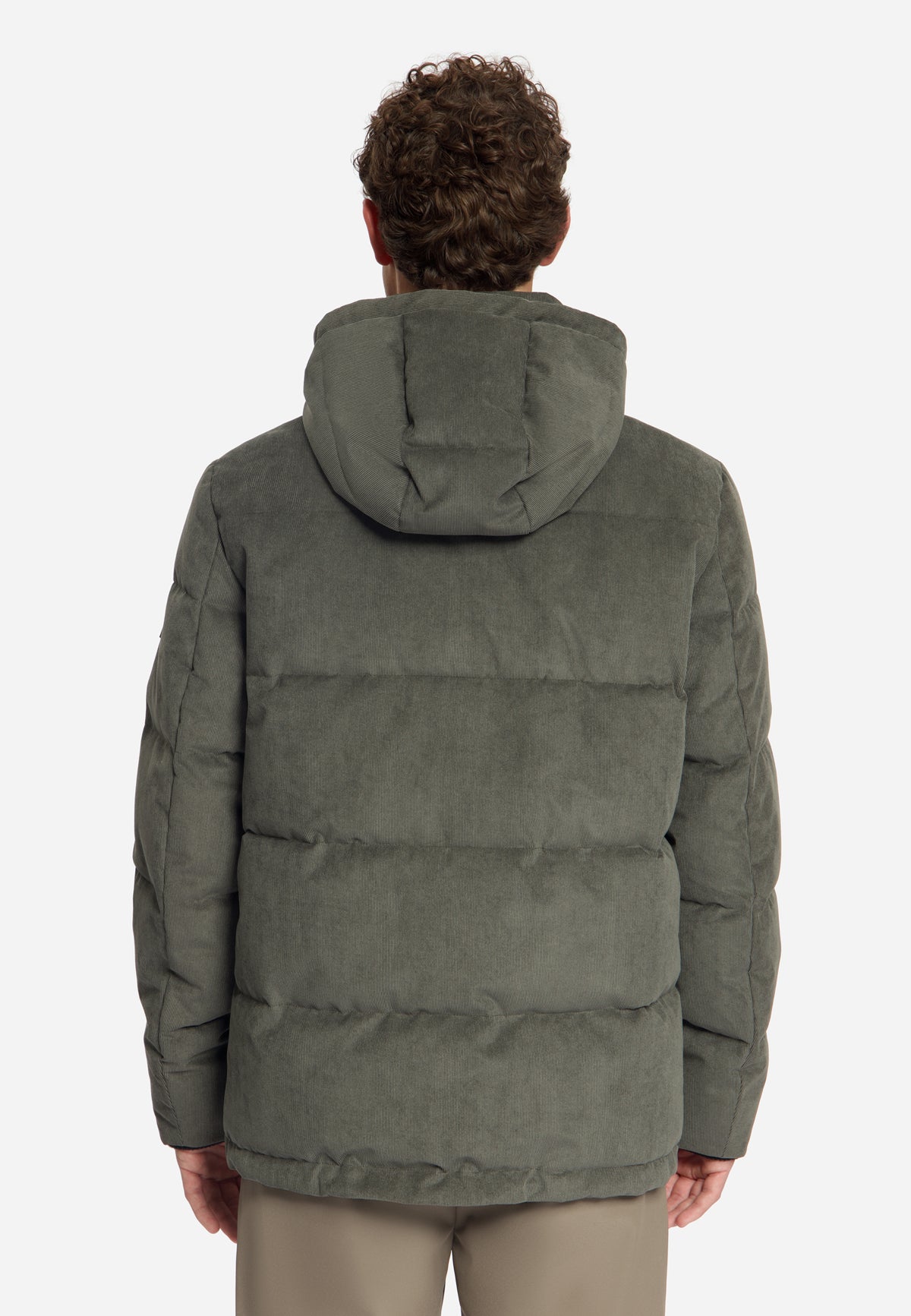 Corduroy Hooded Jacket | Army