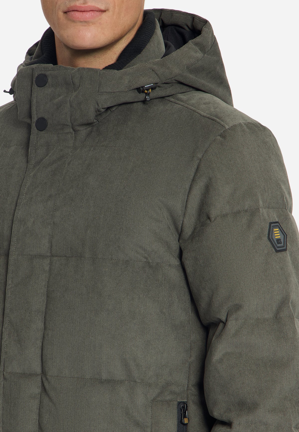 Kapuzenjacke aus Cord | army