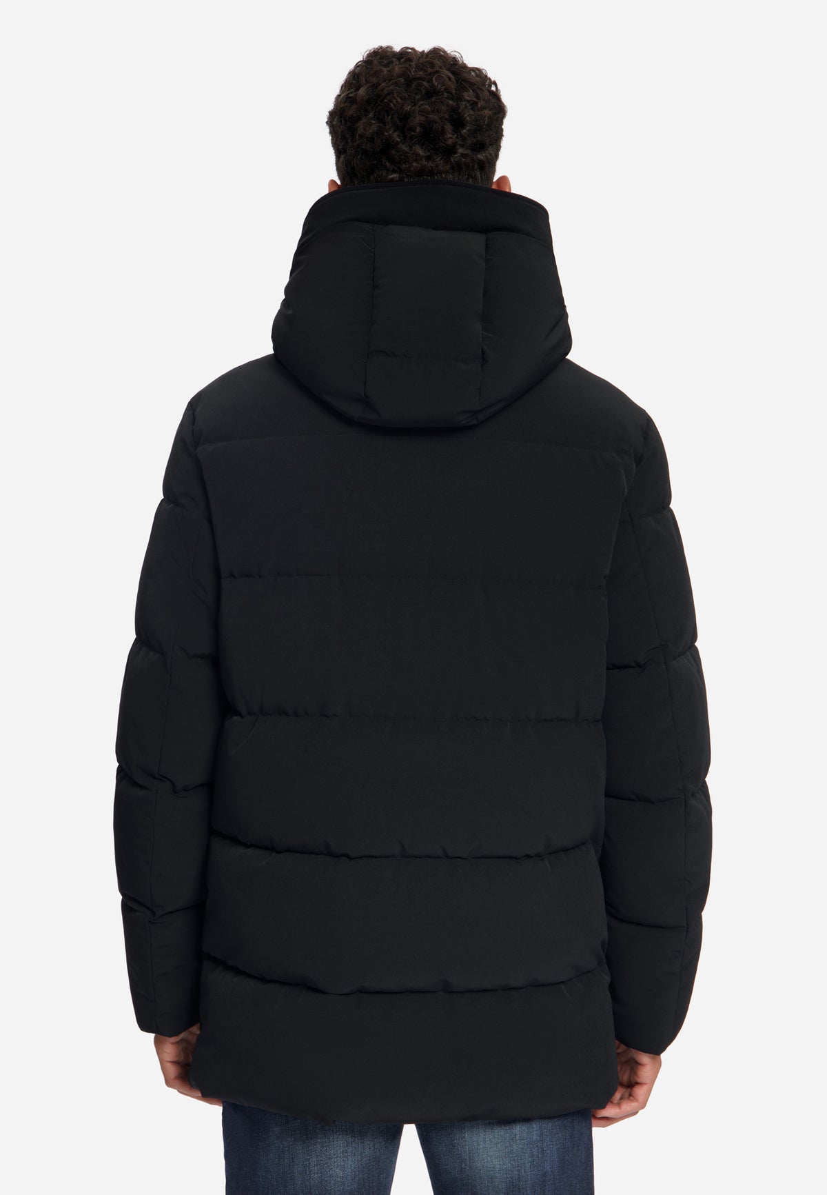 Gefütterter Parka mit Kapuze | Black