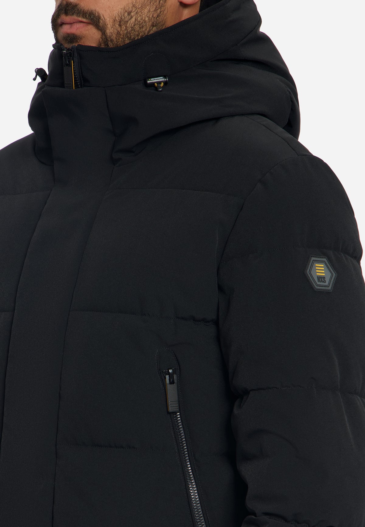 Gefütterter Parka mit Kapuze | Black