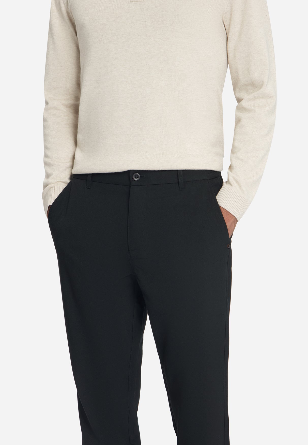 Stretch twill Chino | Black