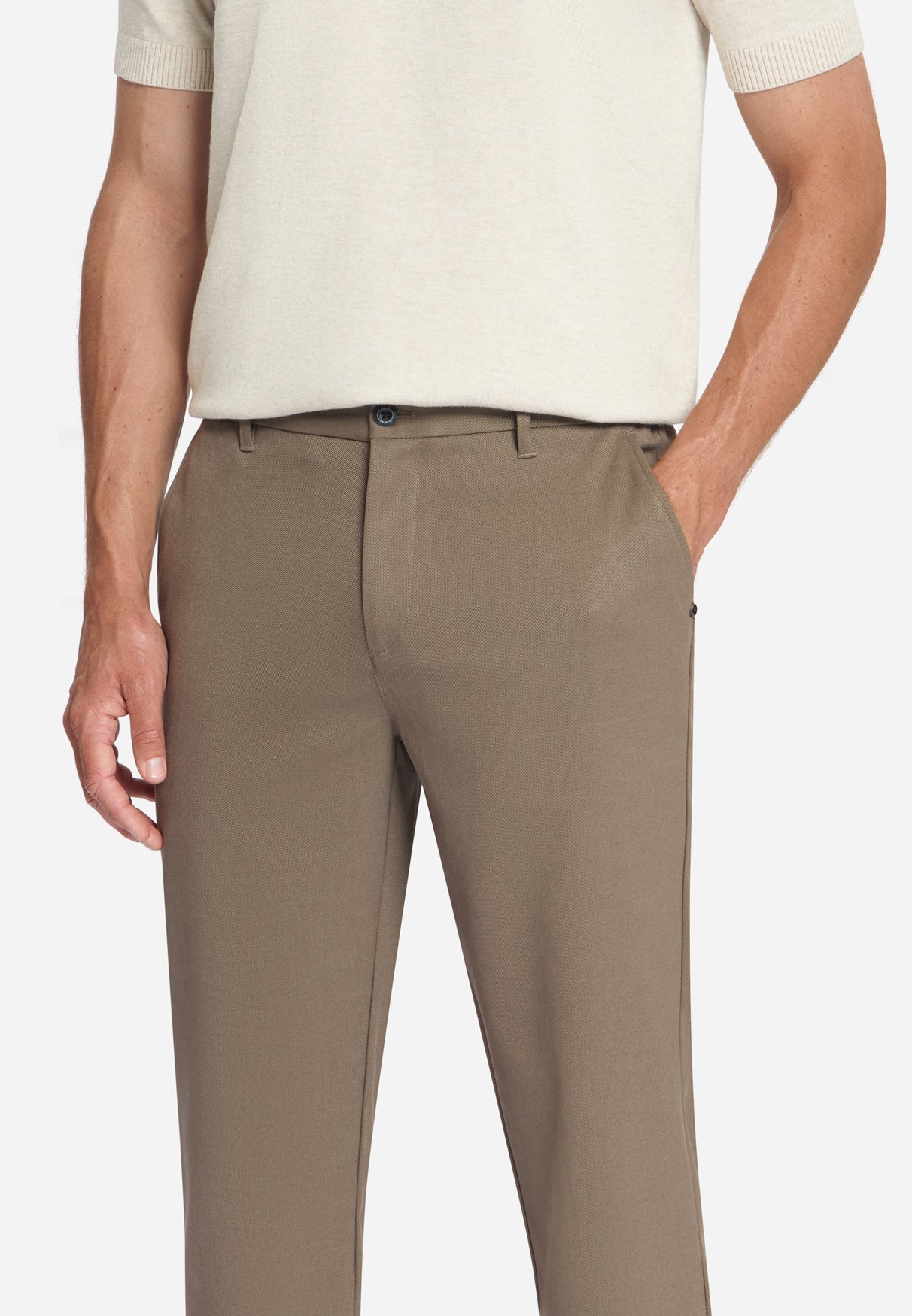 Stretch twill Chino | Light Brown