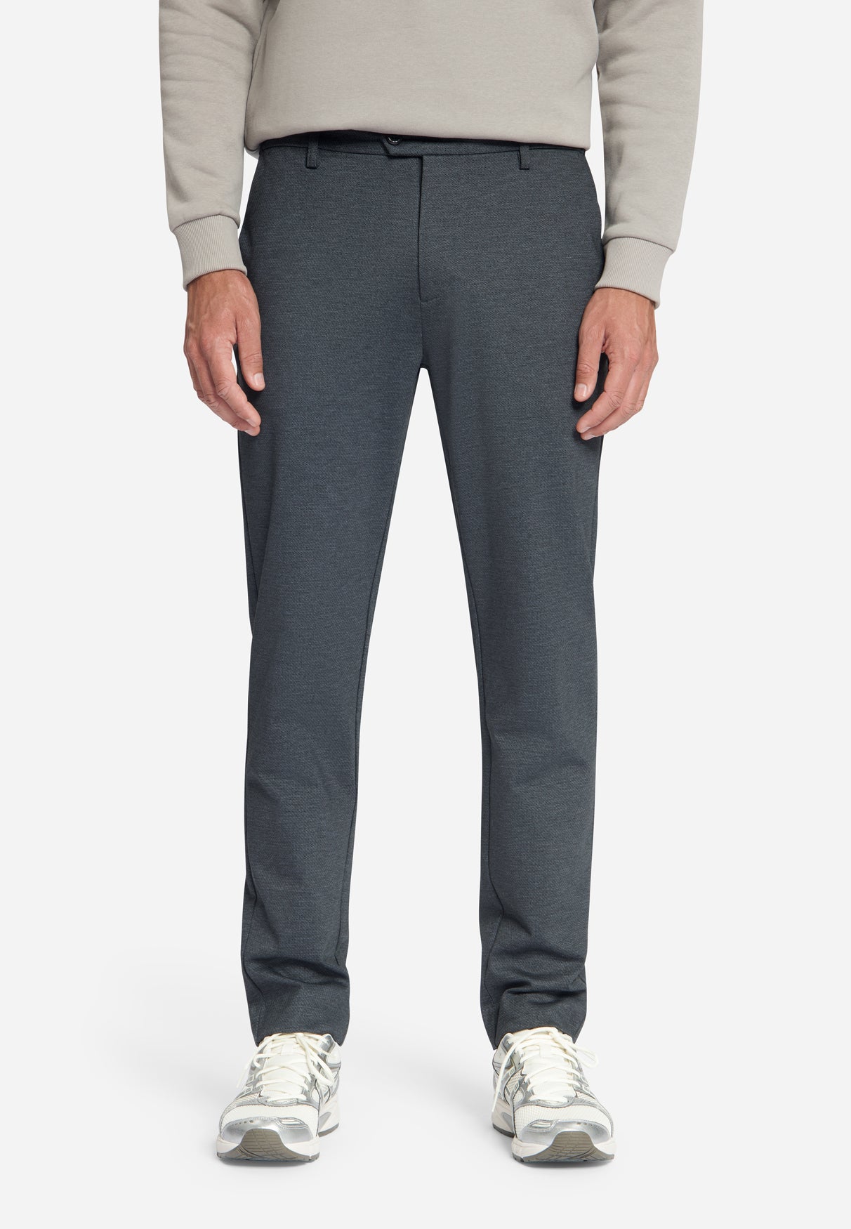 Jersey-Hose in Melange, regular fit | Antra Melange