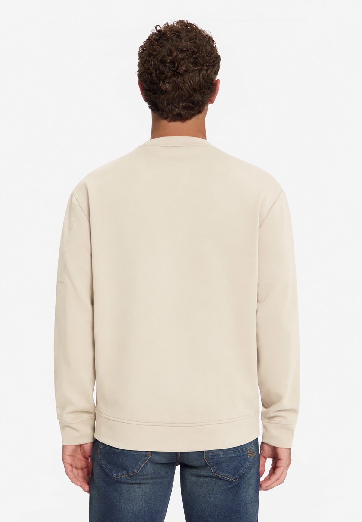 Sweatshirt mit Rundhalsausschnitt | Stone