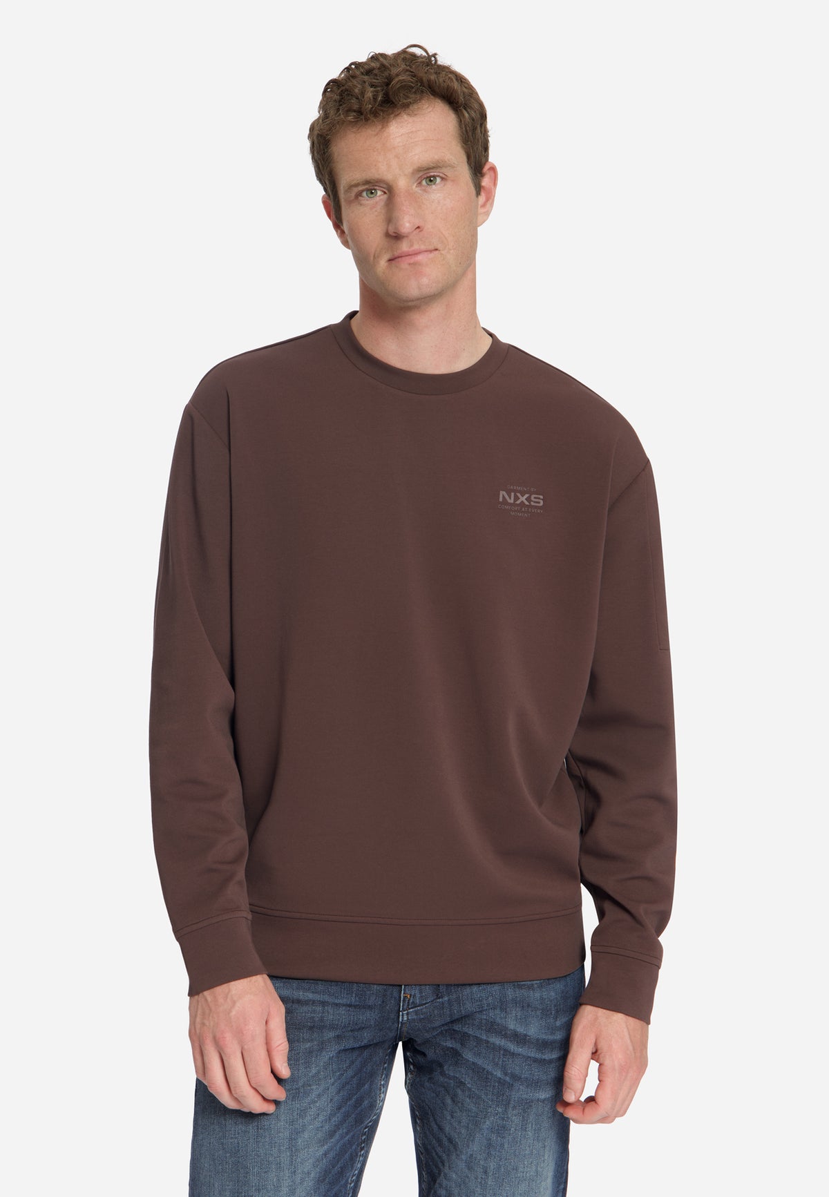 Crew Neck Sweater | Dark Brown